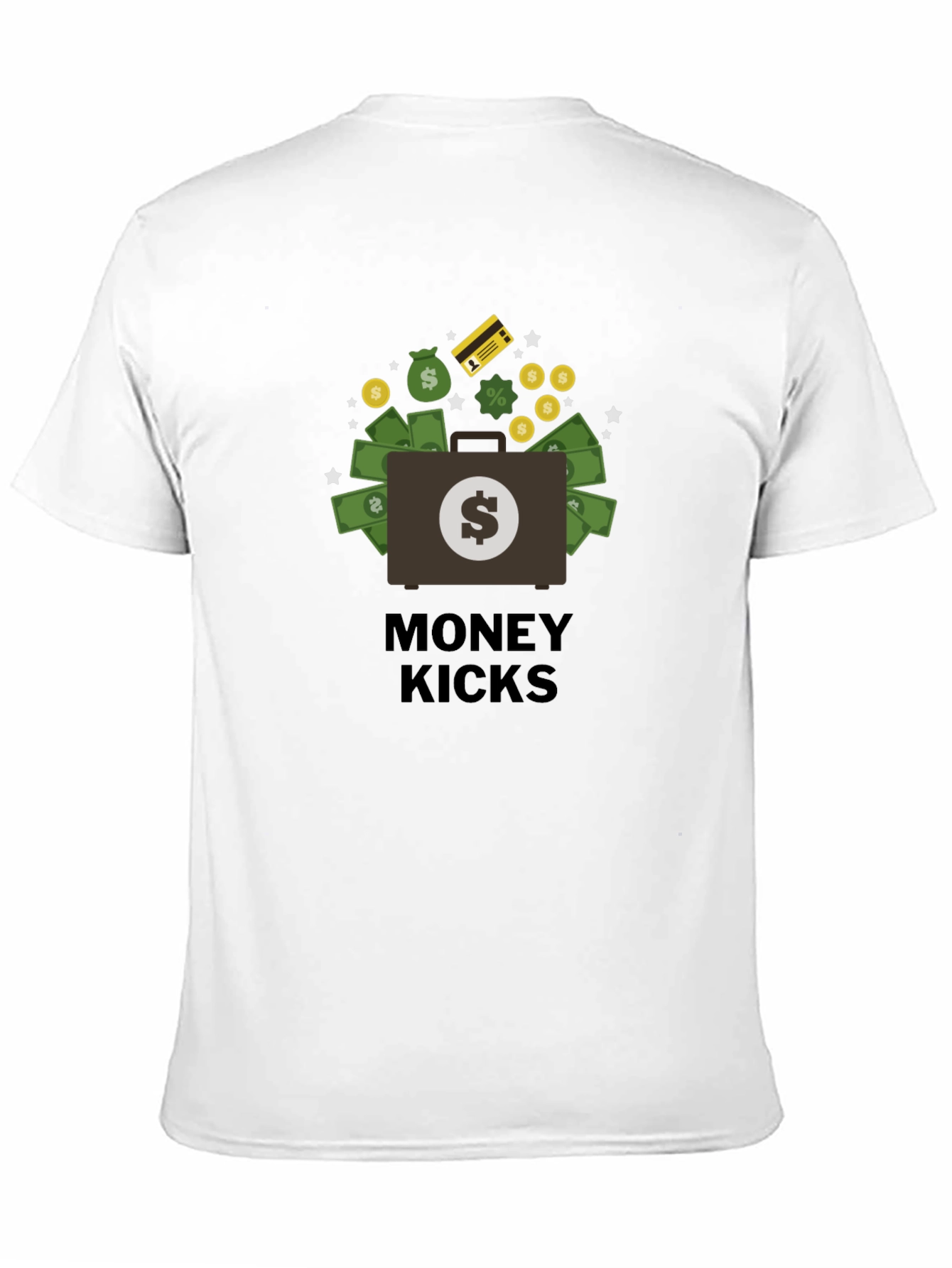 Money Kicks Graphic T-Shirt - Black Crew Neck