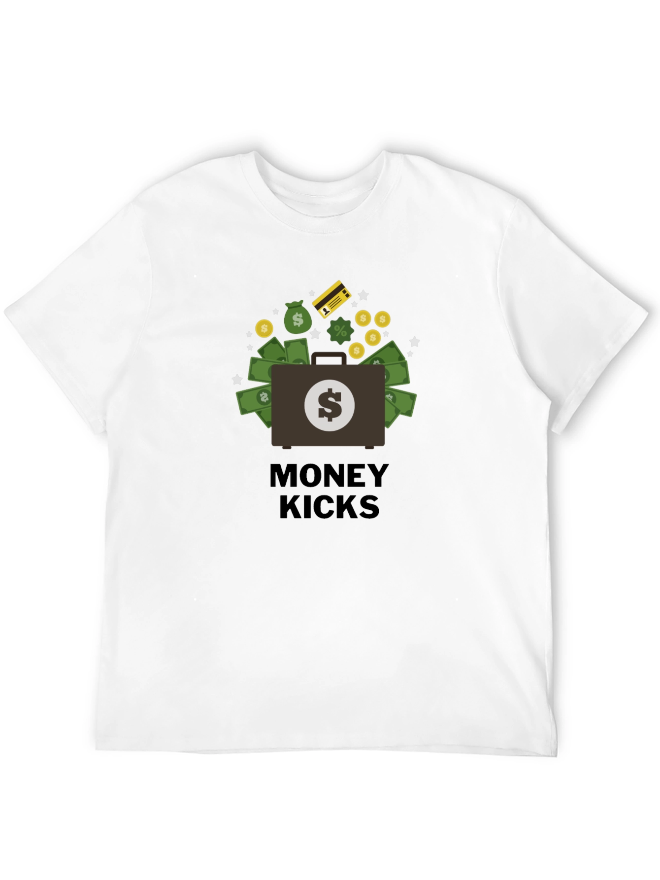 Money Kicks Graphic T-Shirt - Black Crew Neck