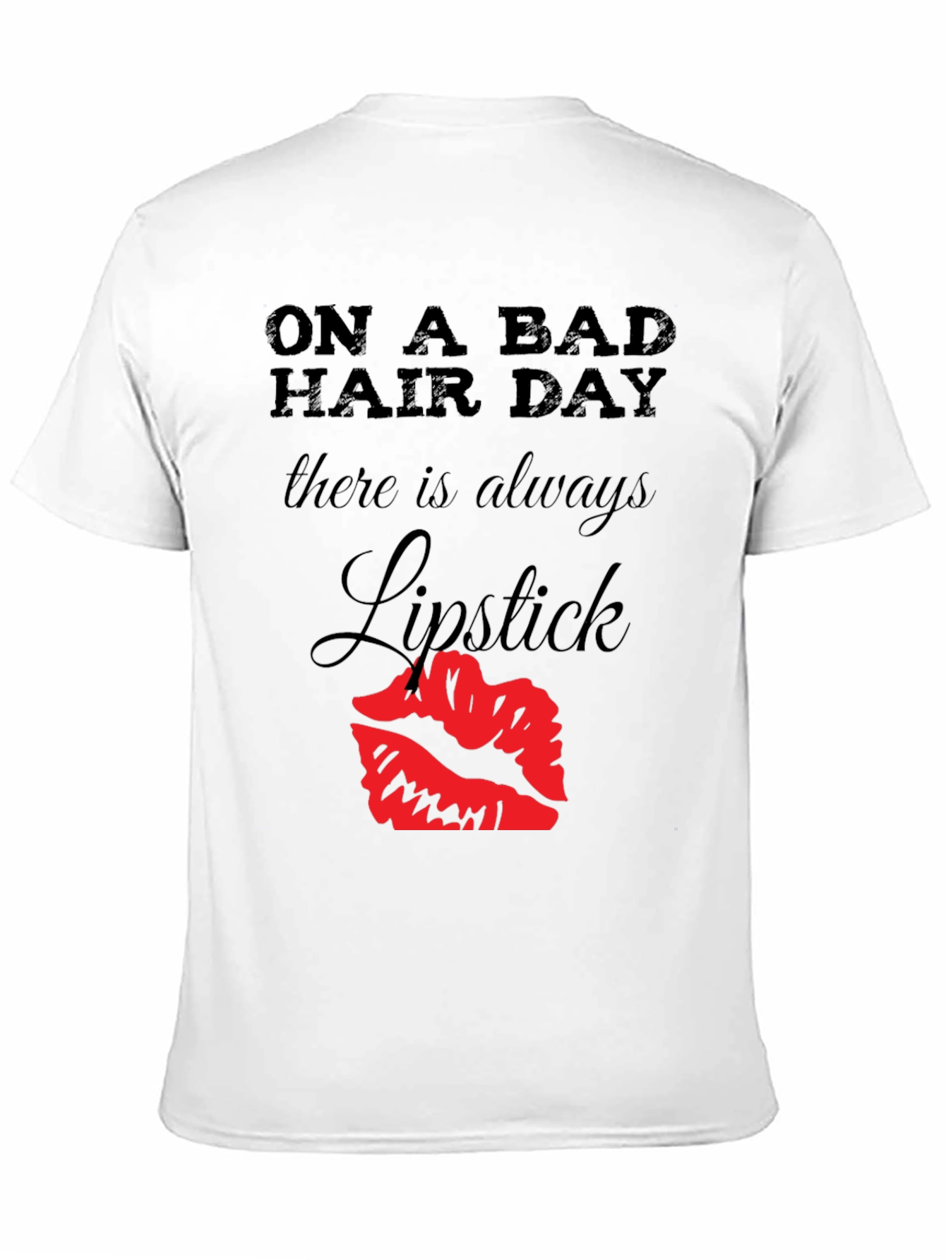 Bad Hair Day Lipstick Graphic Tee