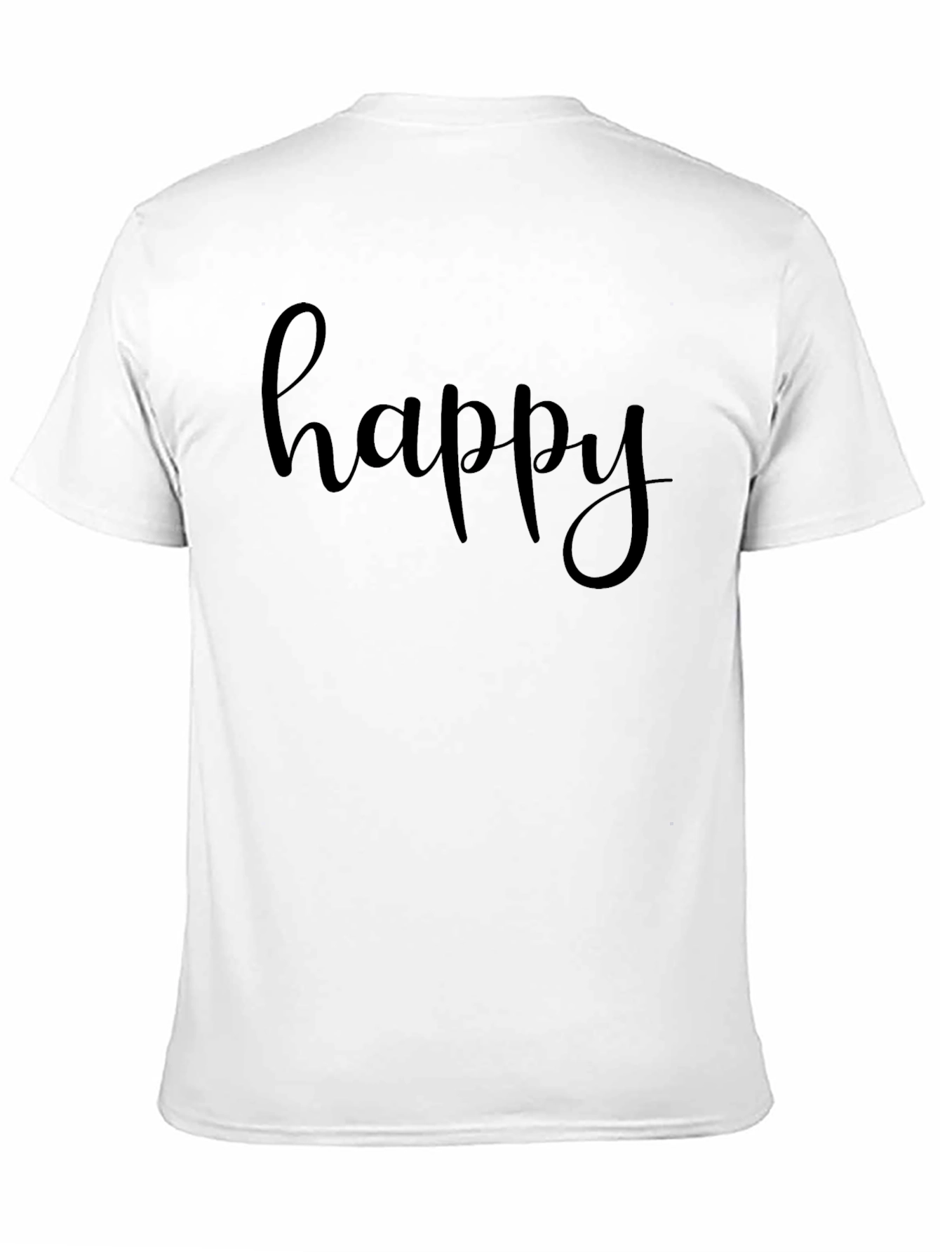 Happy Graphic Tee - Black Casual T-Shirt