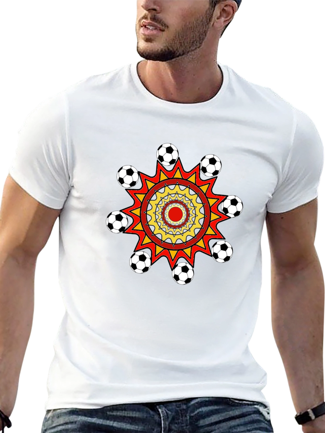 Soccer Ball Burst Graphic T-Shirt