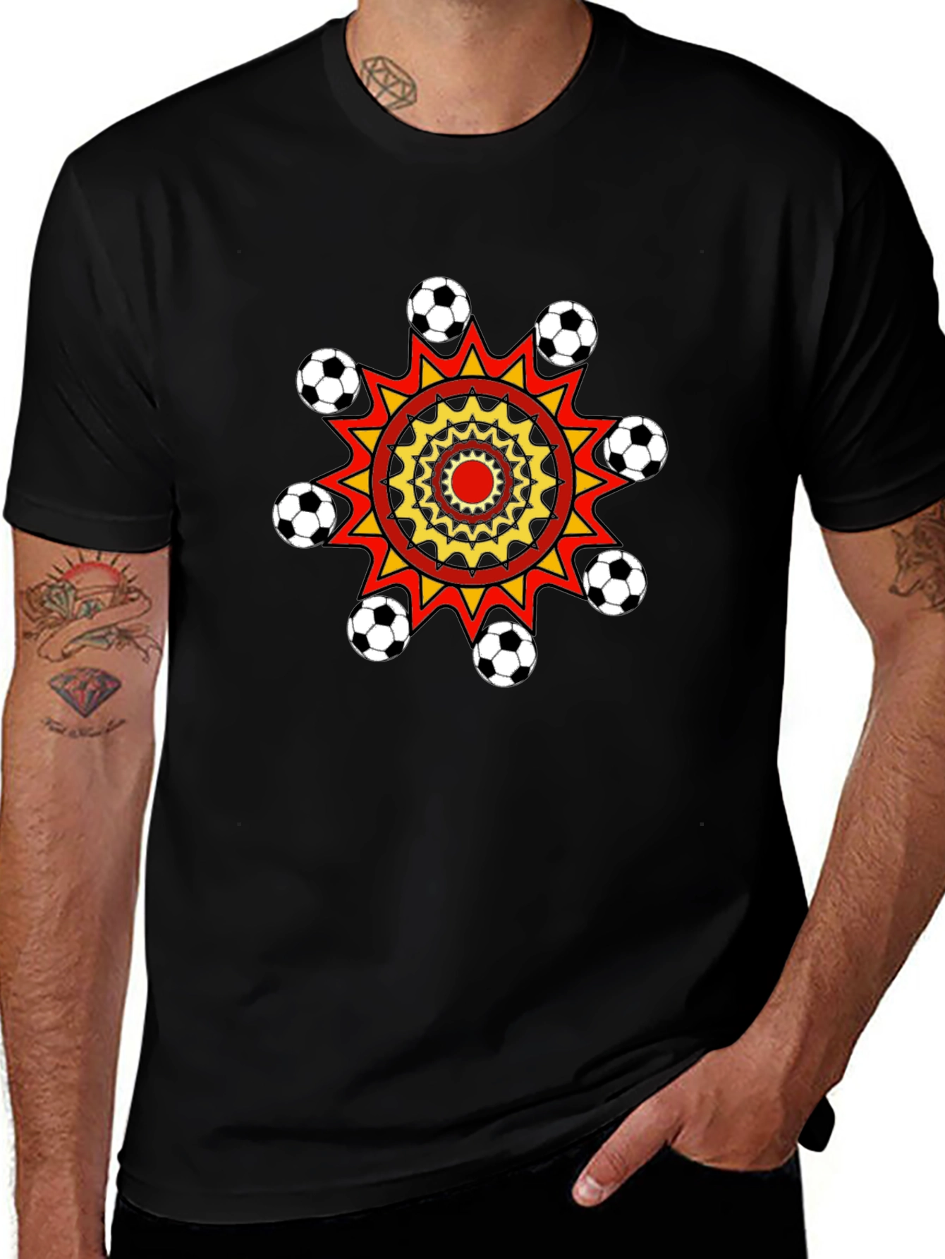 Soccer Ball Burst Graphic T-Shirt