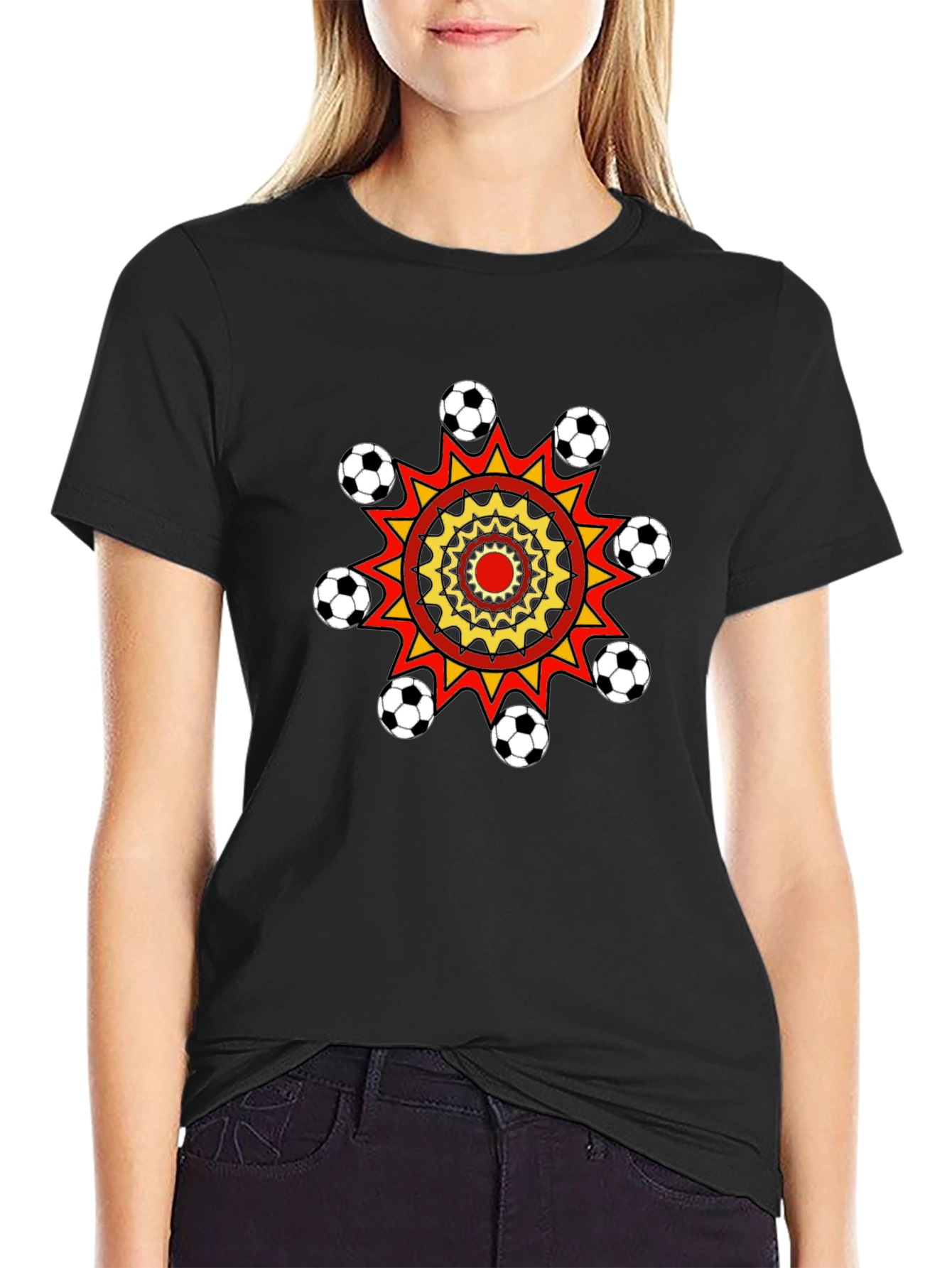 Soccer Ball Burst Graphic T-Shirt