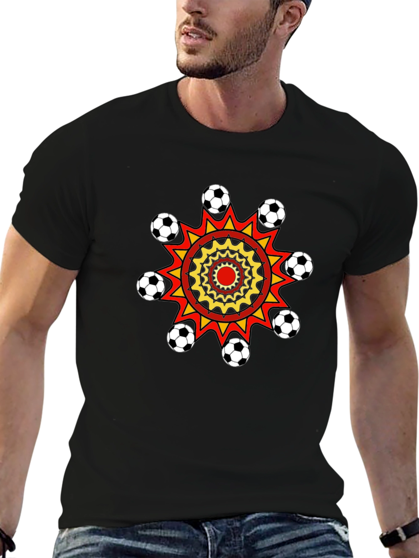 Soccer Ball Burst Graphic T-Shirt