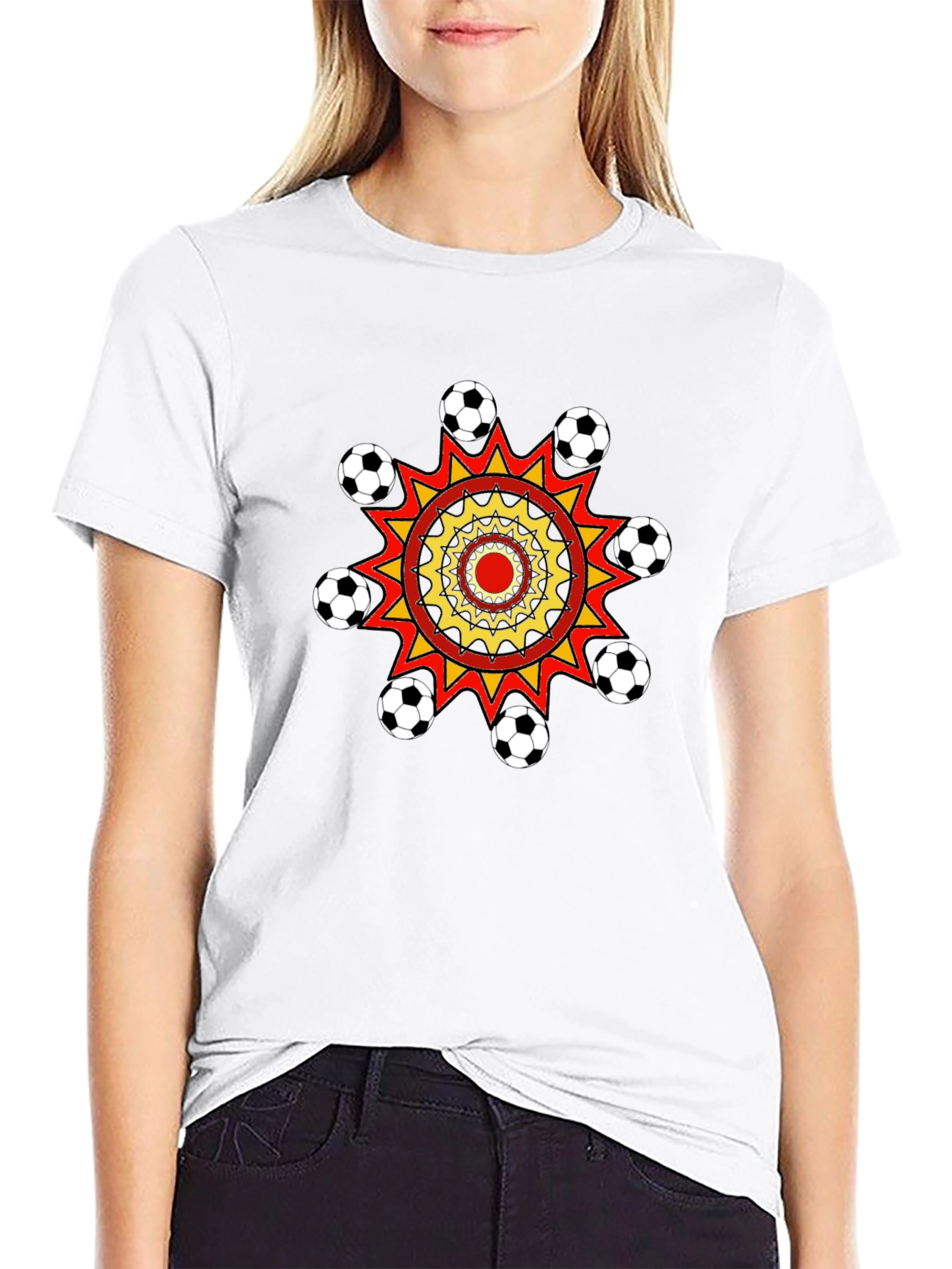 Soccer Ball Burst Graphic T-Shirt