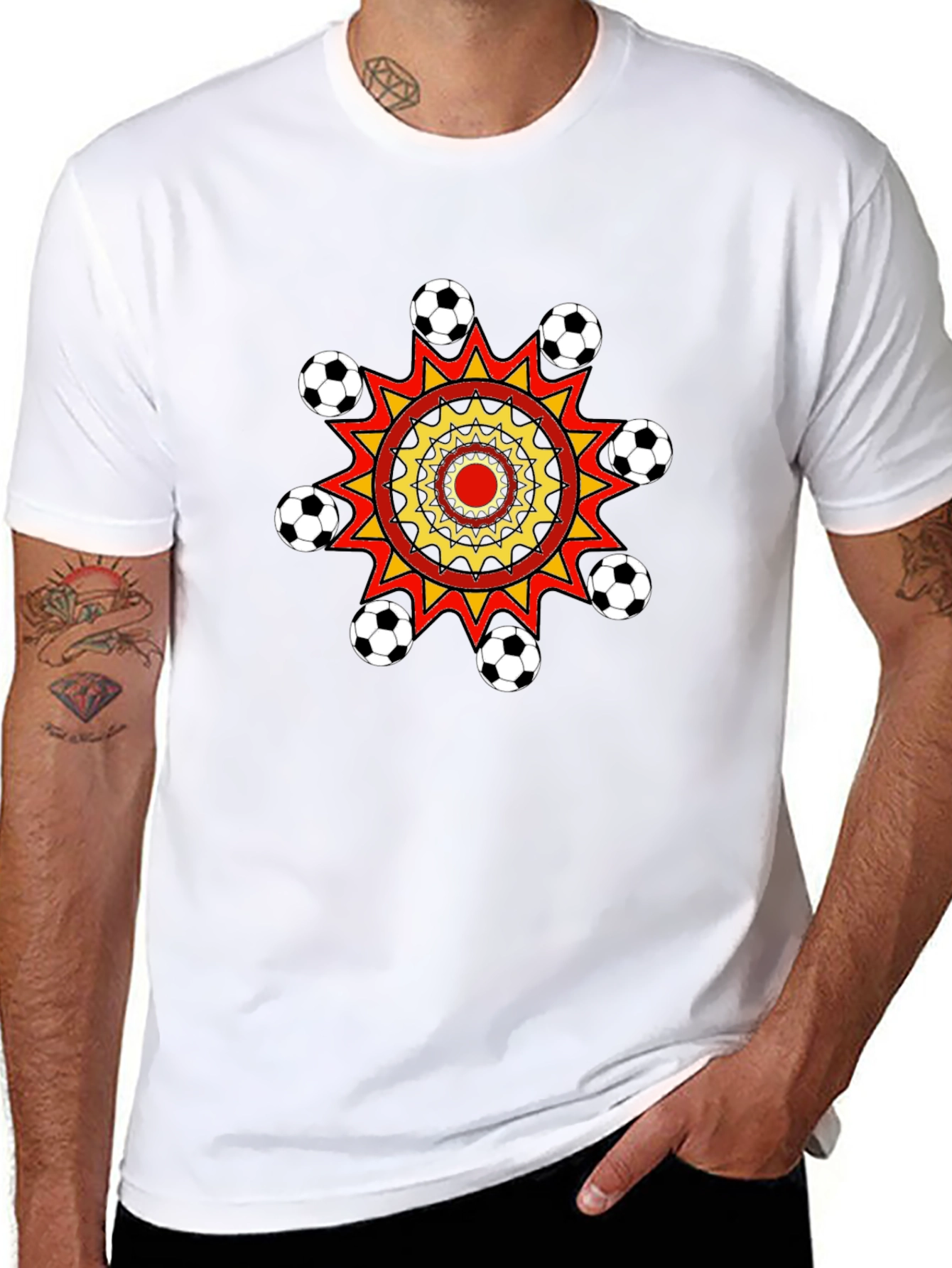 Soccer Ball Burst Graphic T-Shirt