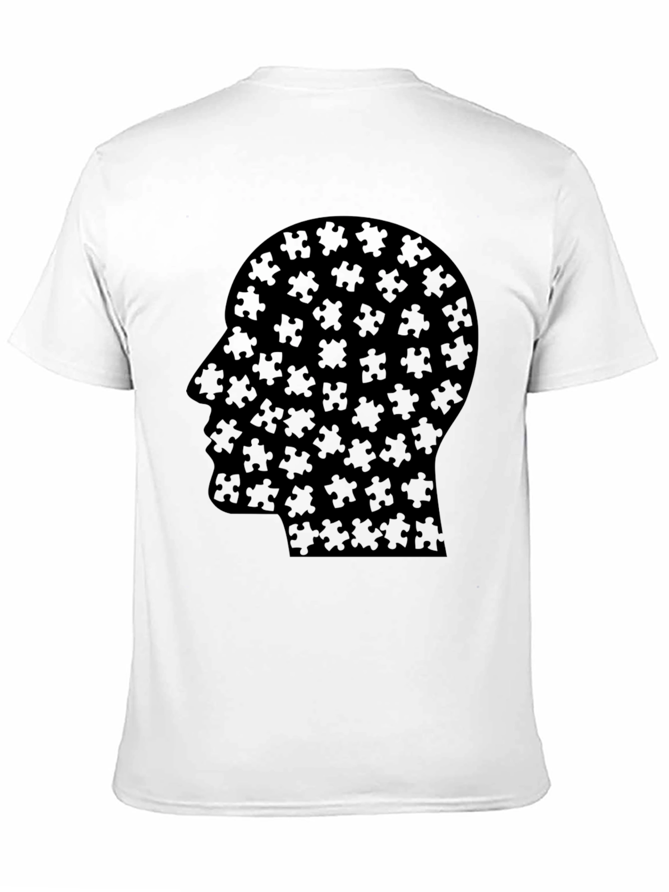 Puzzle Head Tee - Black Graphic T-Shirt