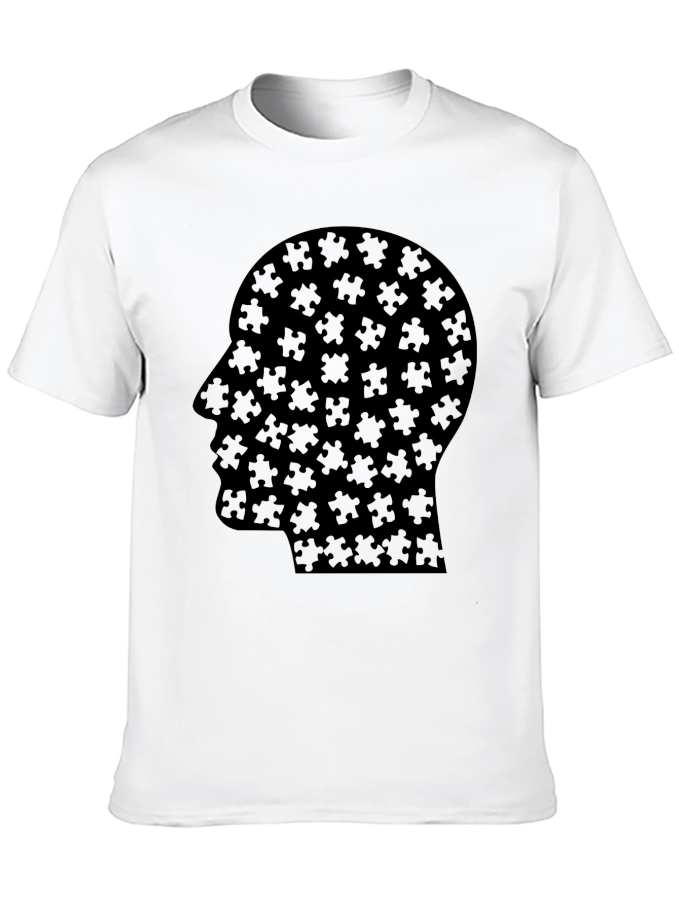 Puzzle Head Tee - Black Graphic T-Shirt