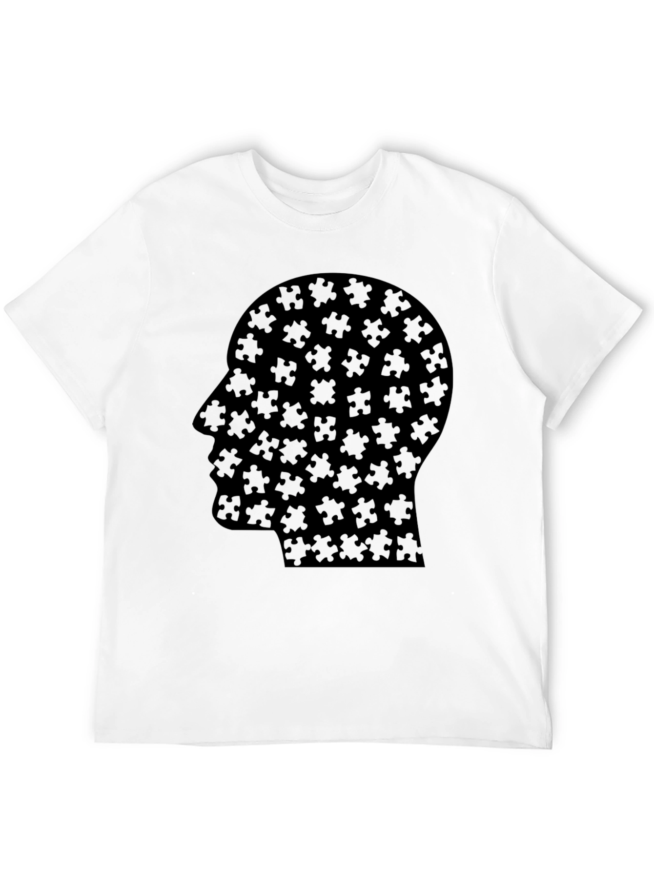 Puzzle Head Tee - Black Graphic T-Shirt