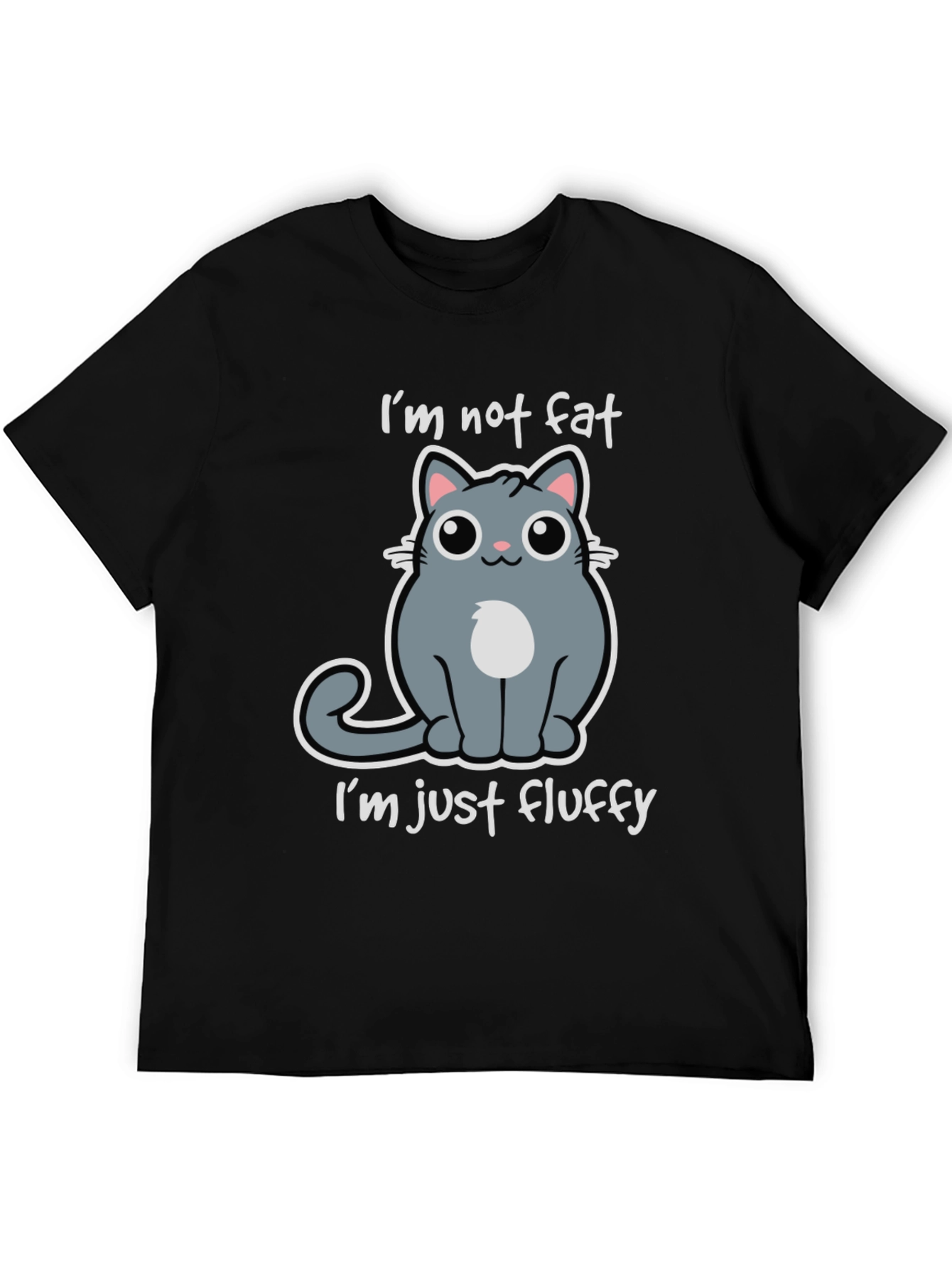 Im Not Fat Im Just Fluffy Cat Graphic Tee