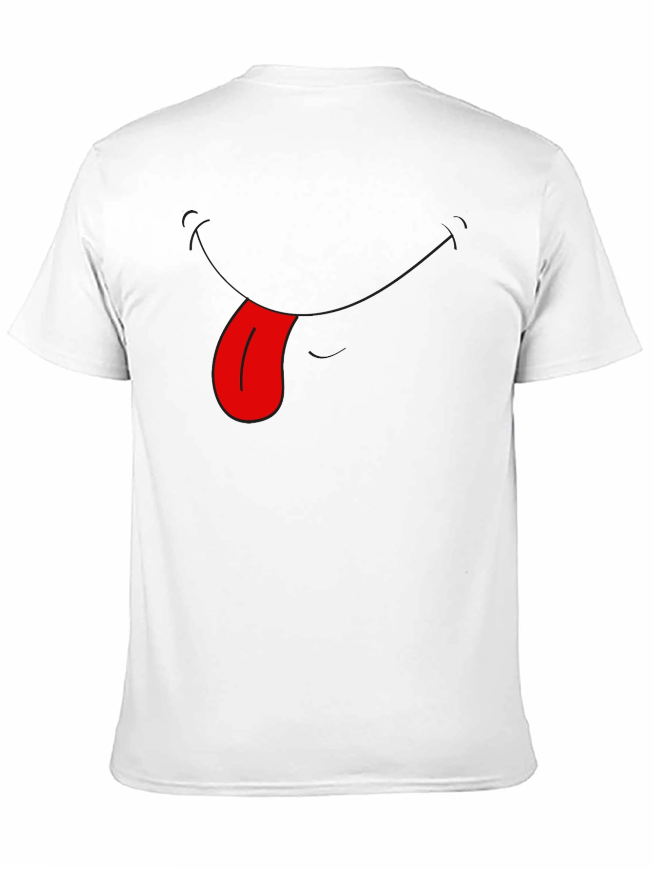 Funny Tongue Out Graphic Tee - Black Casual T-Shirt