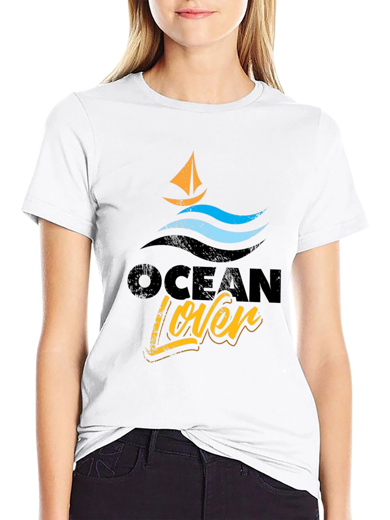 Ocean Lover Graphic Tee - Black T-Shirt