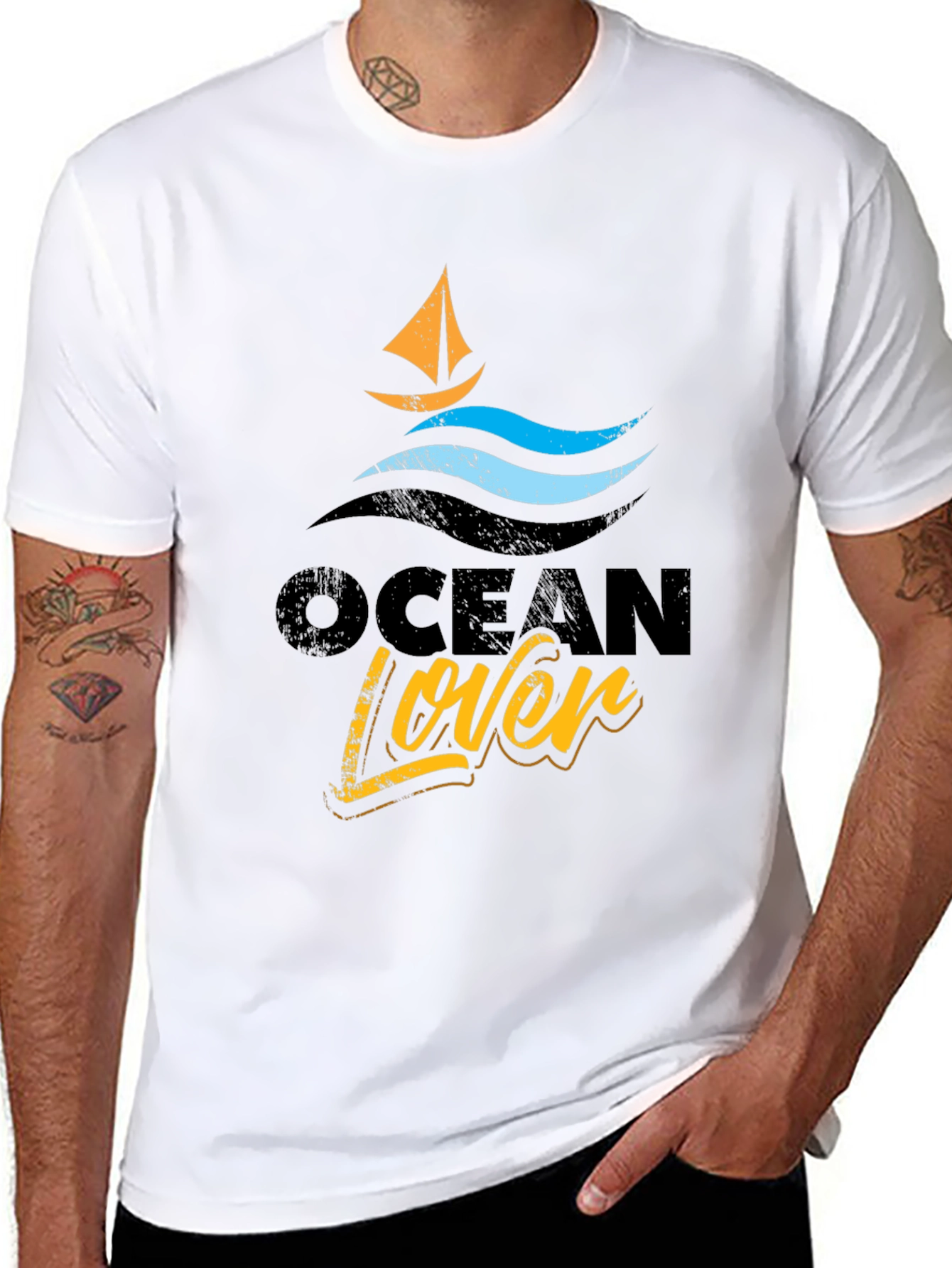 Ocean Lover Graphic Tee - Black T-Shirt