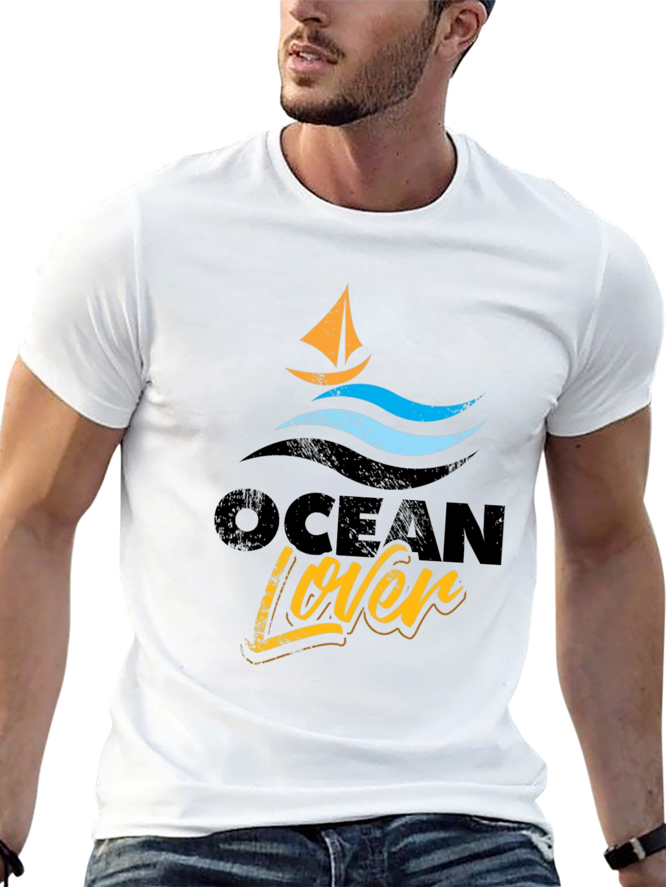 Ocean Lover Graphic Tee - Black T-Shirt