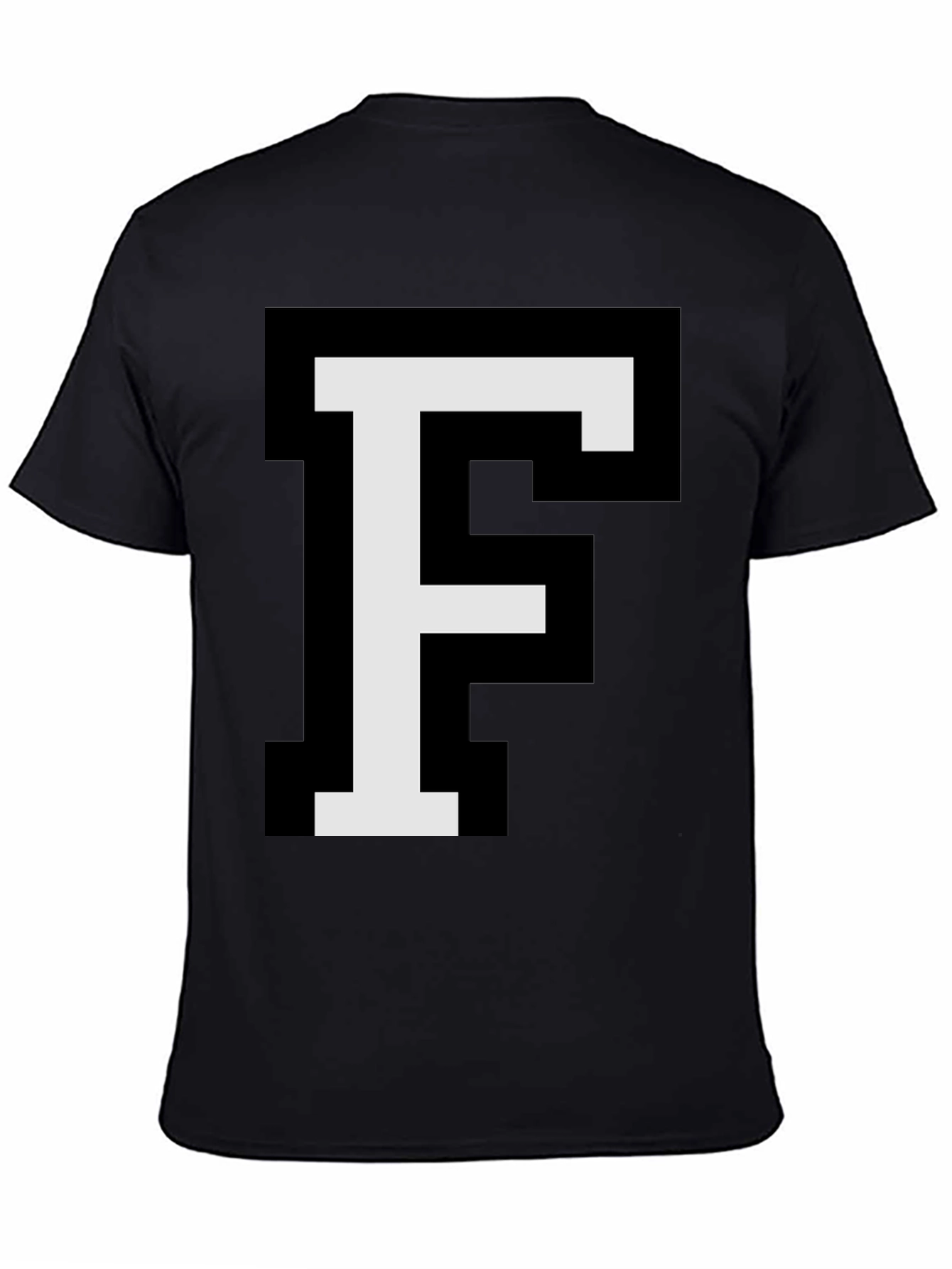 Pixel Letter F Graphic Tee - Retro Gaming Style