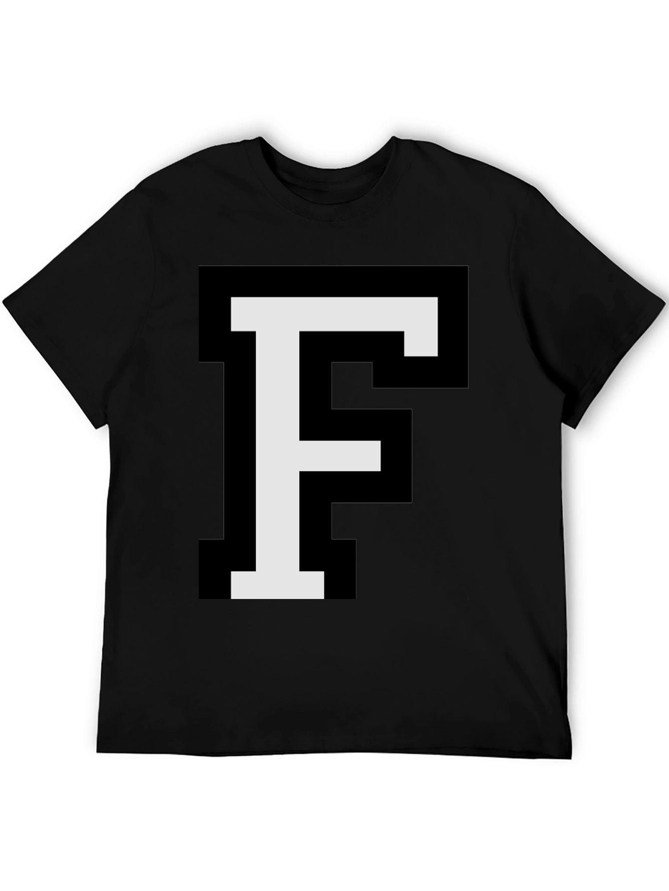 Pixel Letter F Graphic Tee - Retro Gaming Style