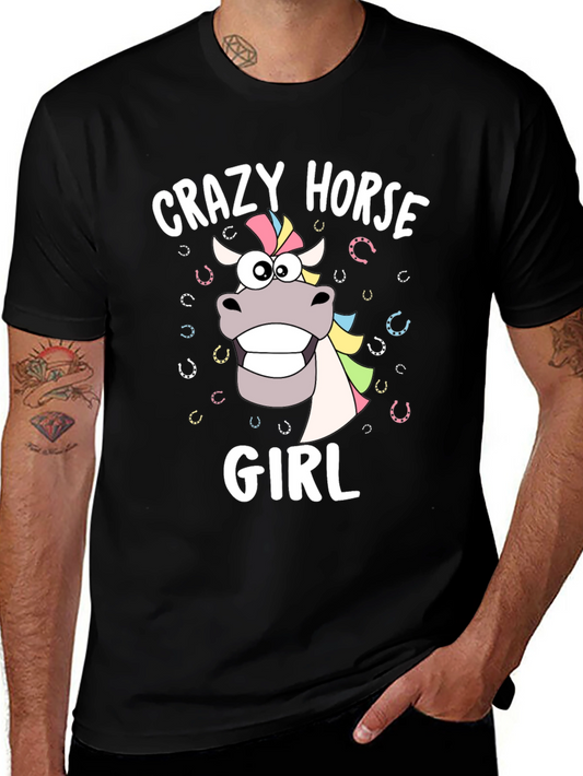 Crazy Horse Girl Graphic T-Shirt