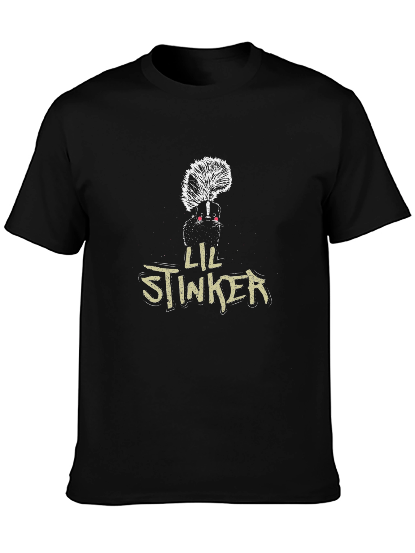 Lil Stinker Skunk Graphic Tee - Black
