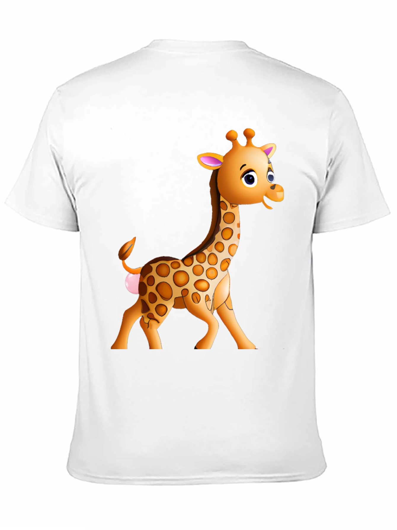 Cartoon Giraffe Graphic T-Shirt
