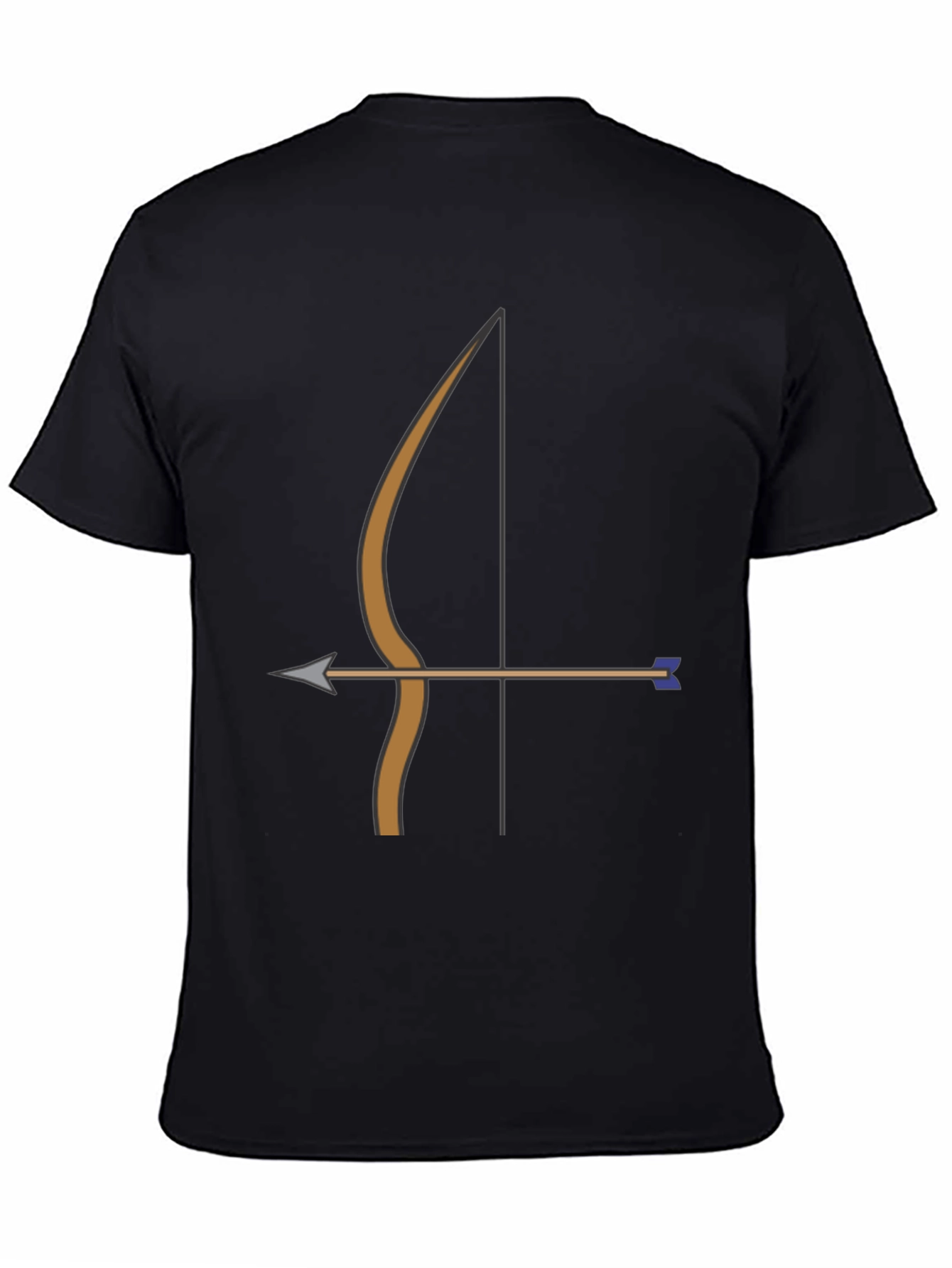 Archery Bow Arrow Graphic Tee | Black Casual T-Shirt