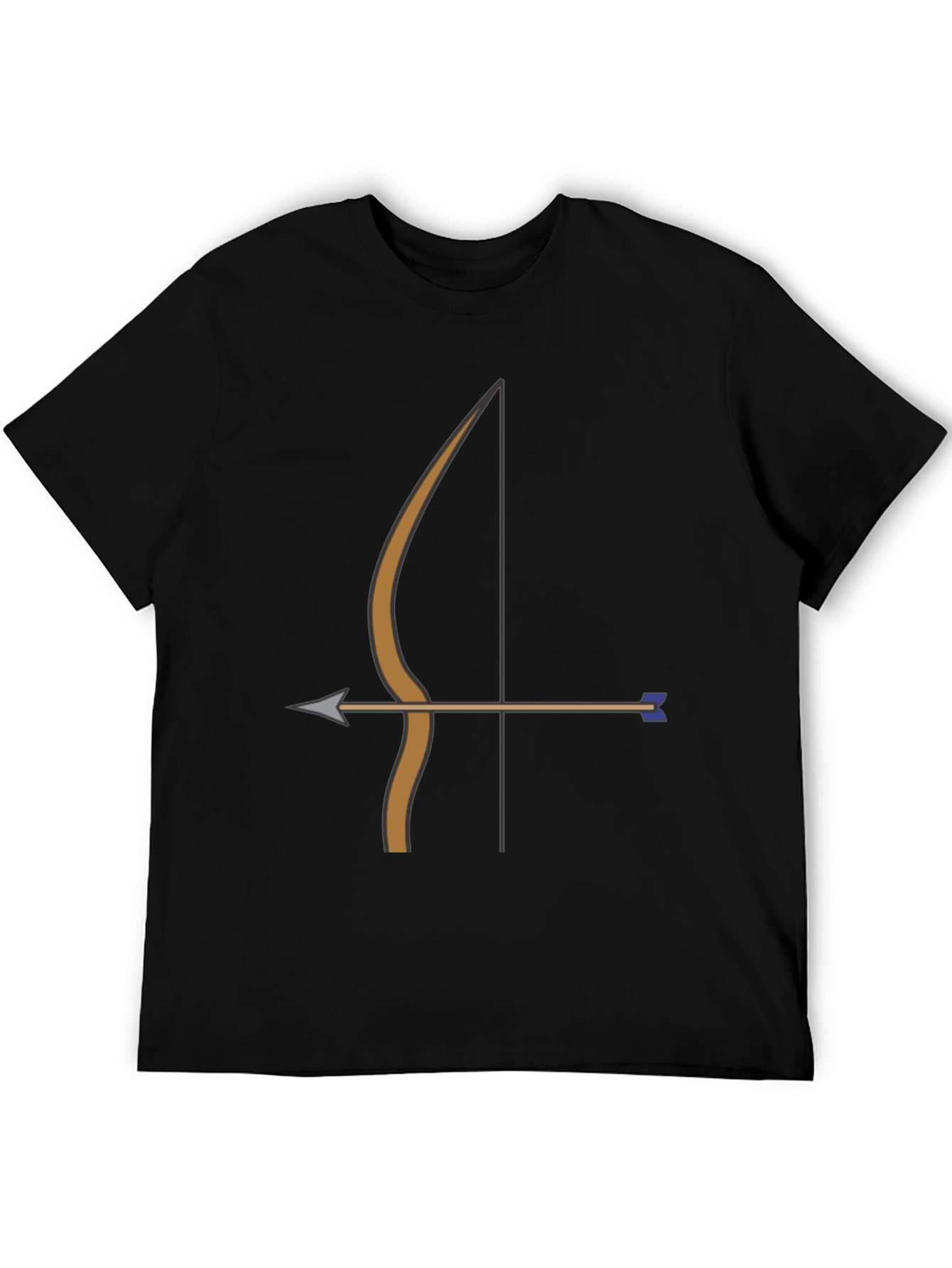 Archery Bow Arrow Graphic Tee | Black Casual T-Shirt