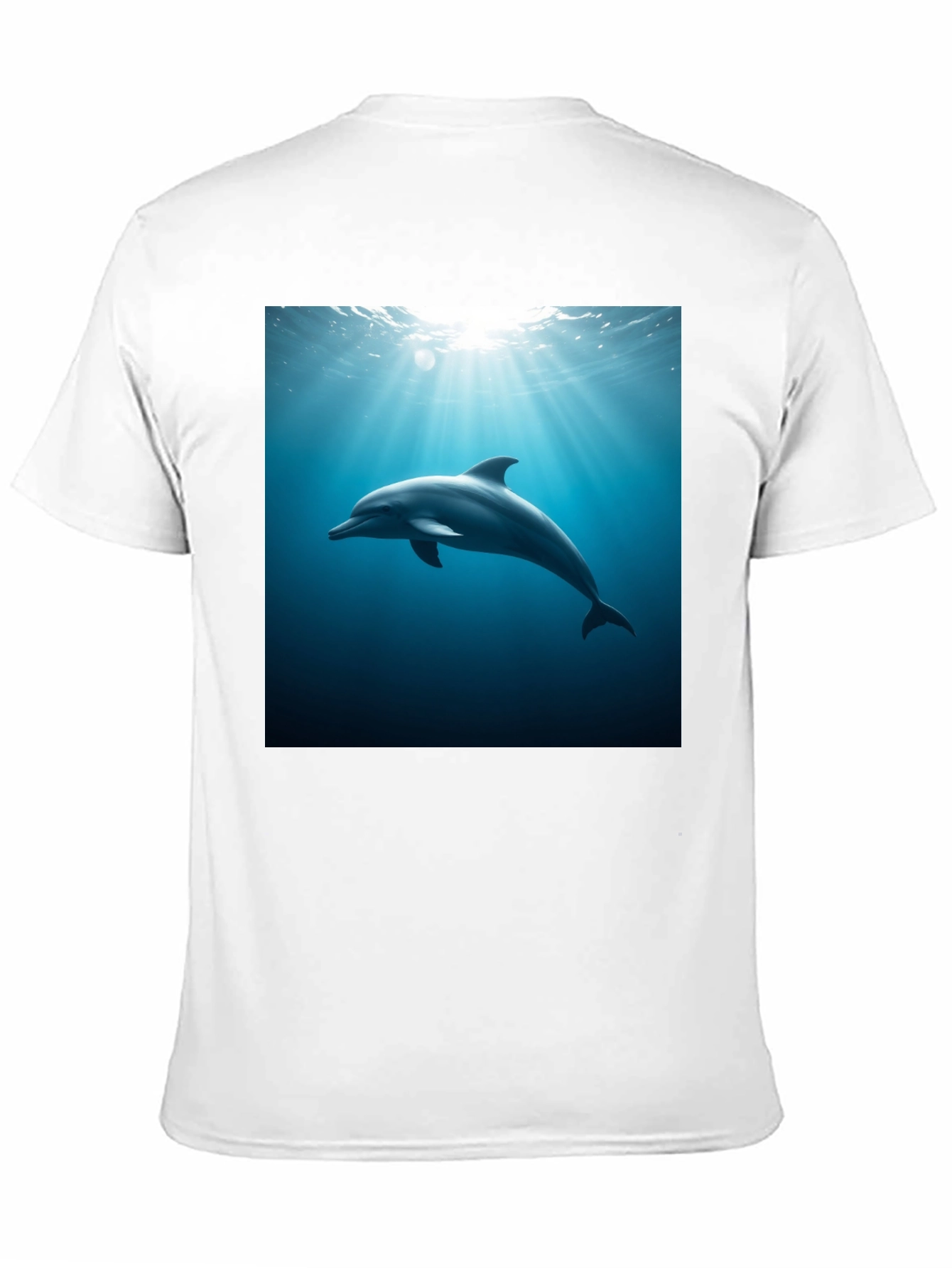 Dolphin Ocean Depths Graphic Tee - Black Cotton