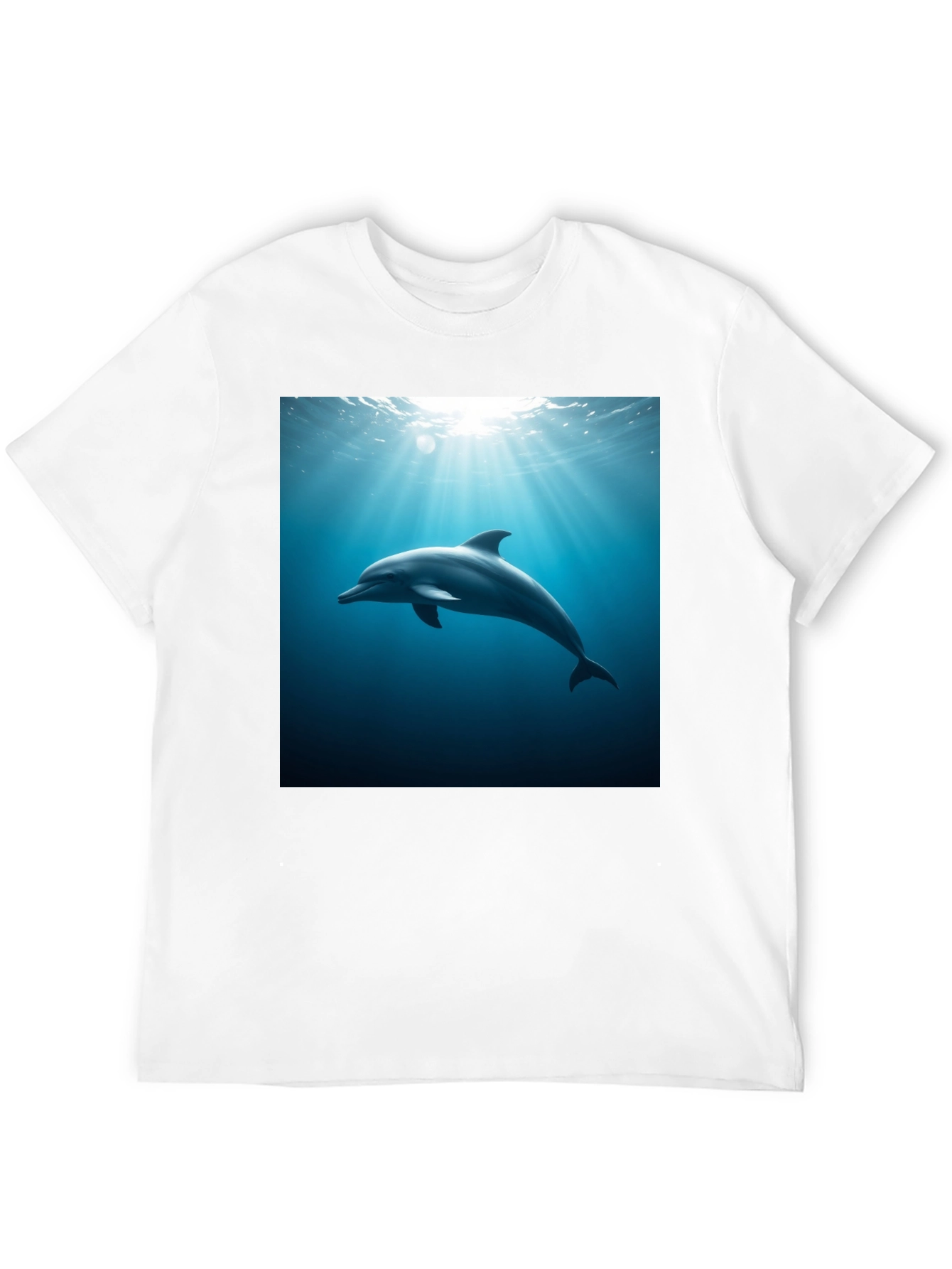Dolphin Ocean Depths Graphic Tee - Black Cotton