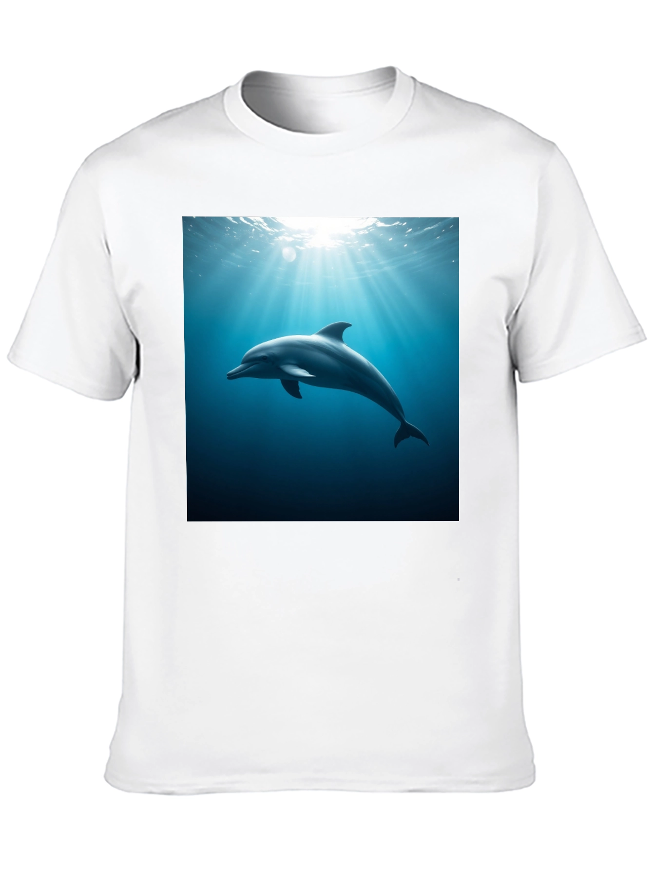 Dolphin Ocean Depths Graphic Tee - Black Cotton