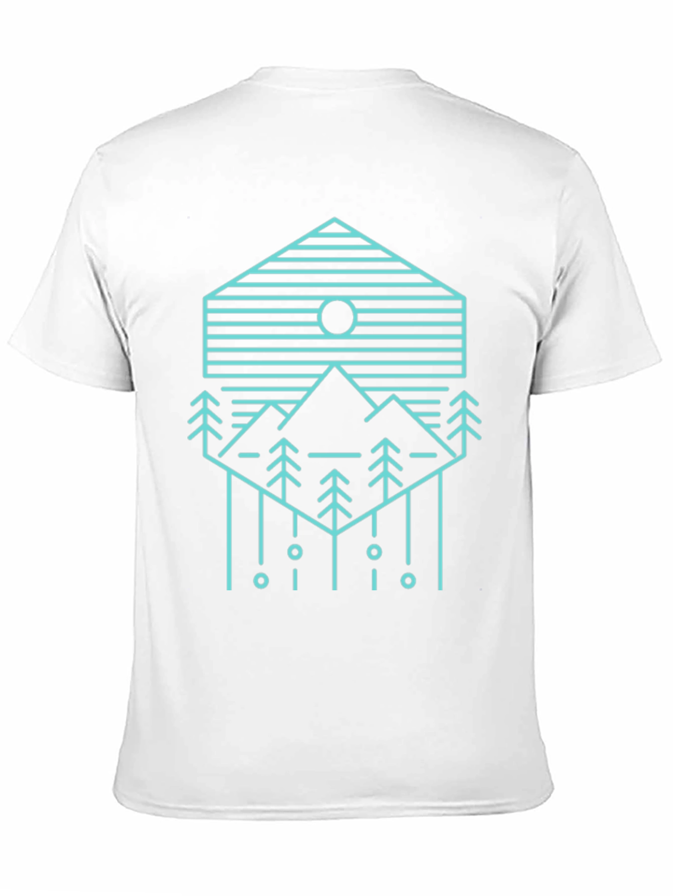 Geometric Mountain Scene Graphic Tee