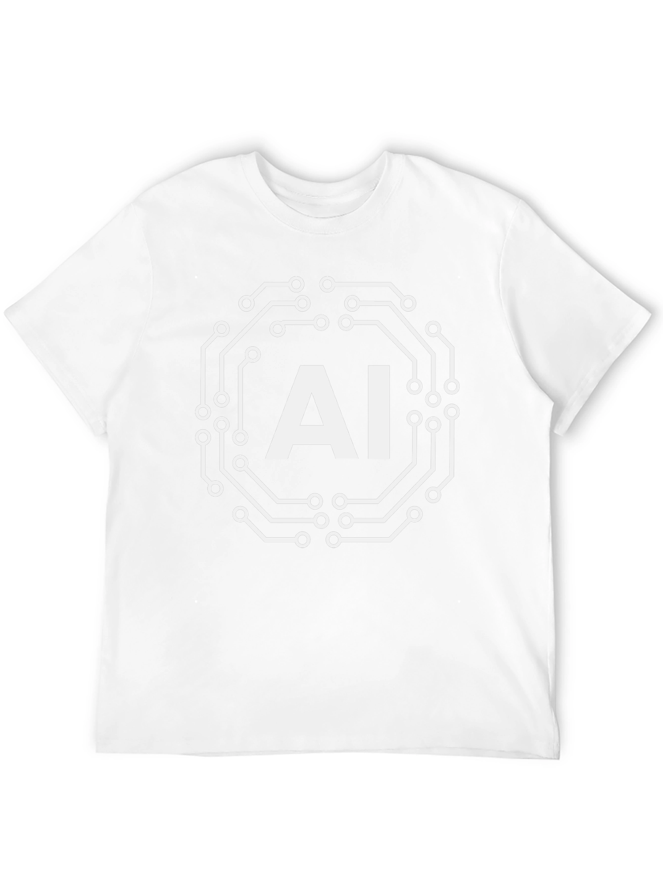 AI Circuit Board Black T-Shirt