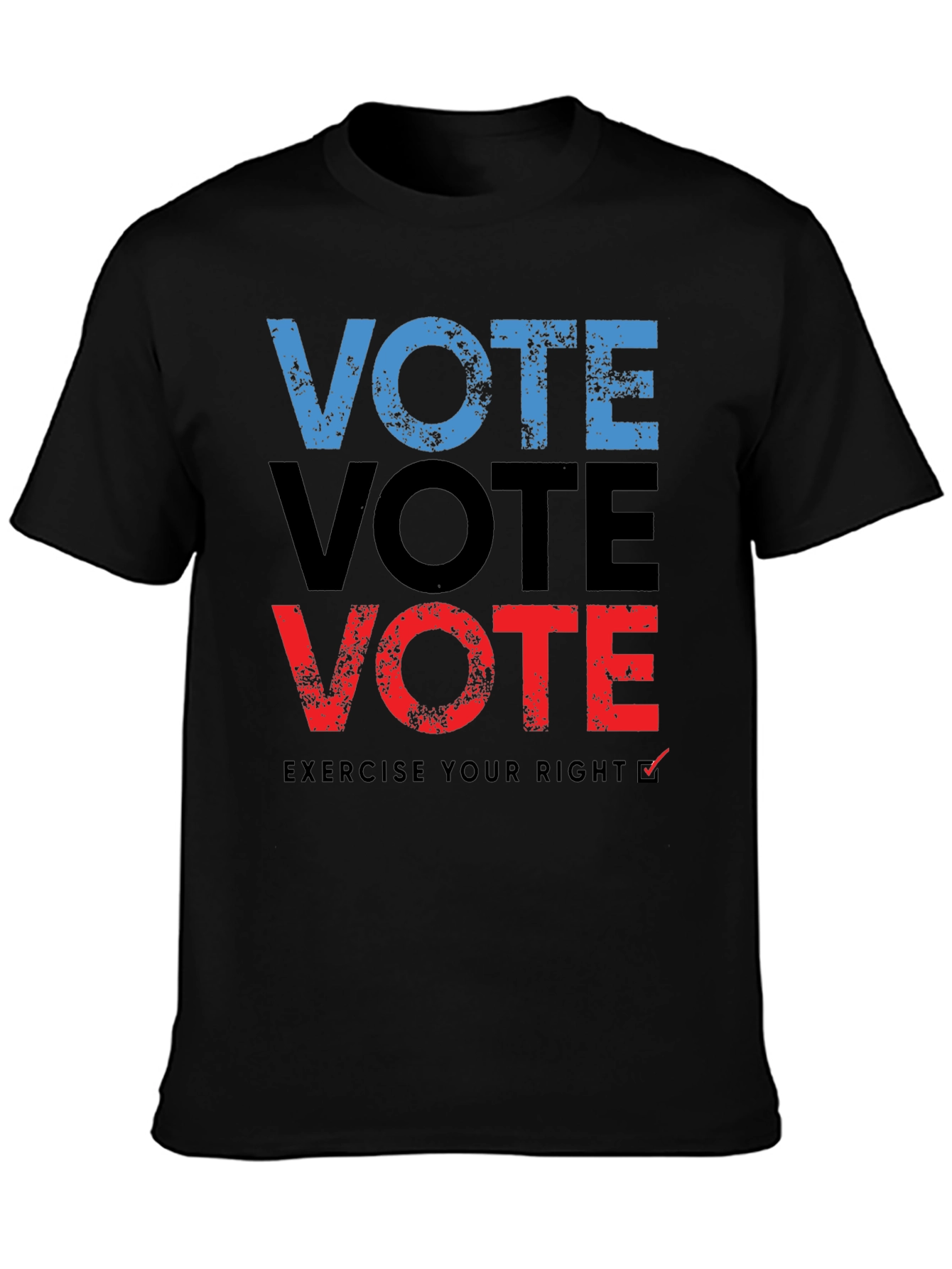 Vote T-Shirt: Exercise Your Right - Black
