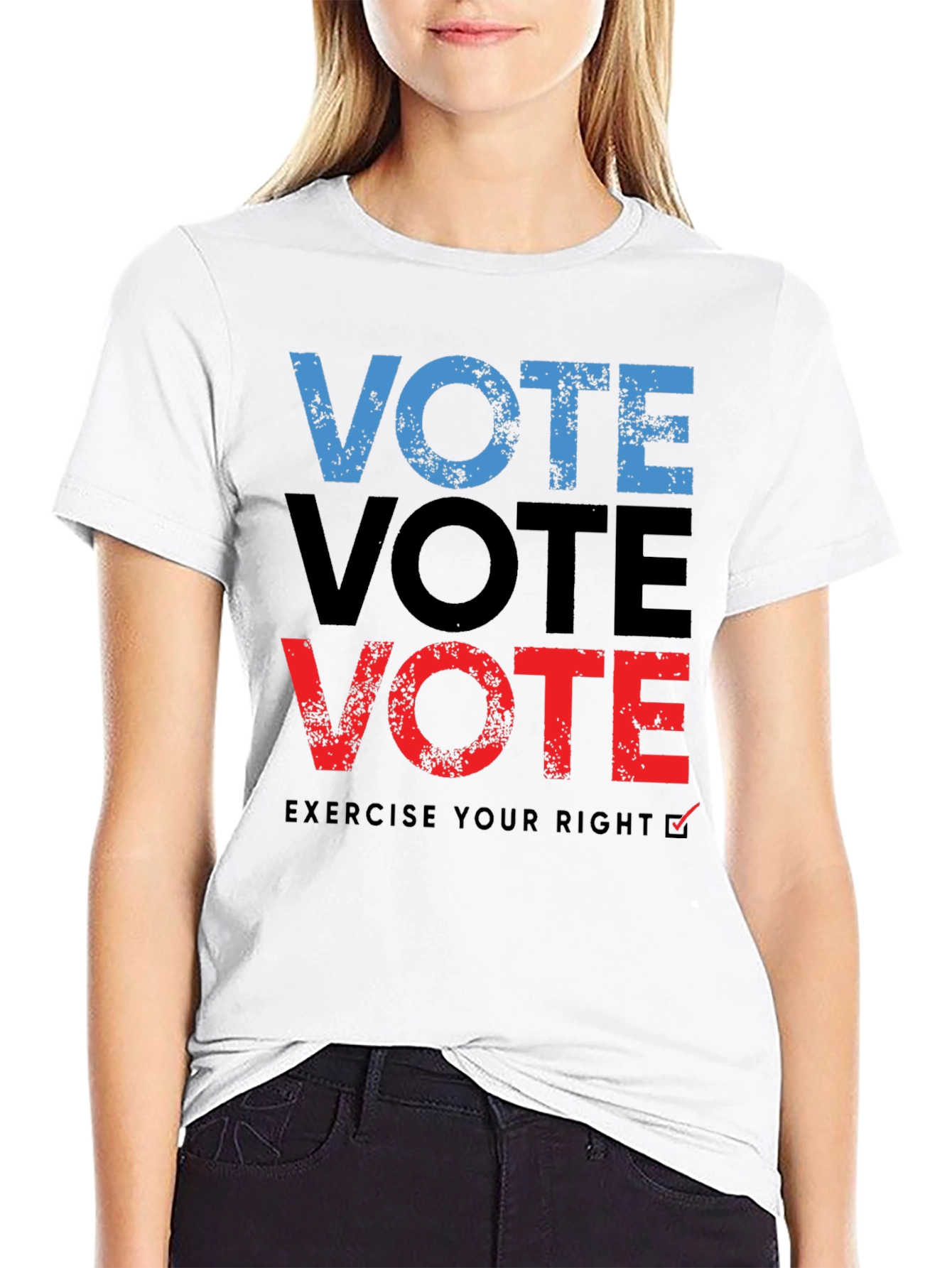 Vote T-Shirt: Exercise Your Right - Black