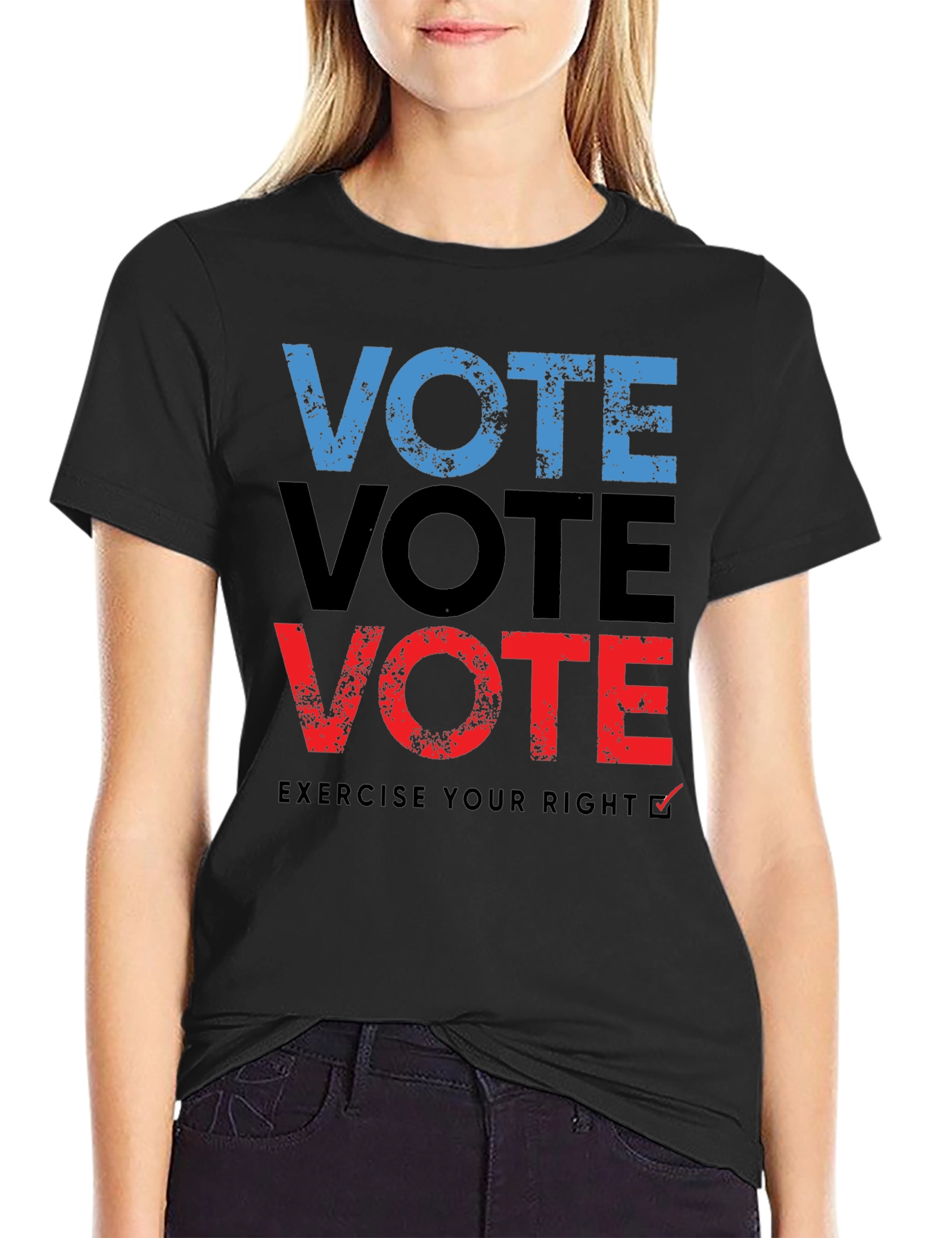 Vote T-Shirt: Exercise Your Right - Black