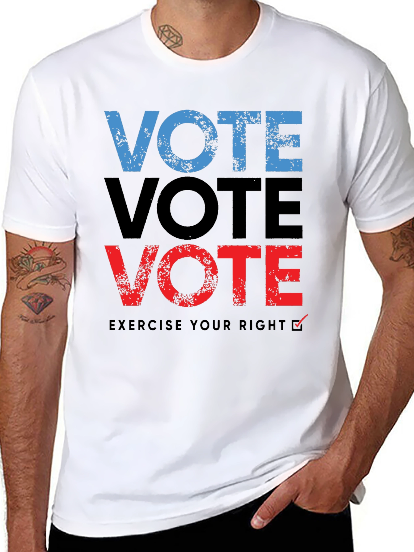 Vote T-Shirt: Exercise Your Right - Black