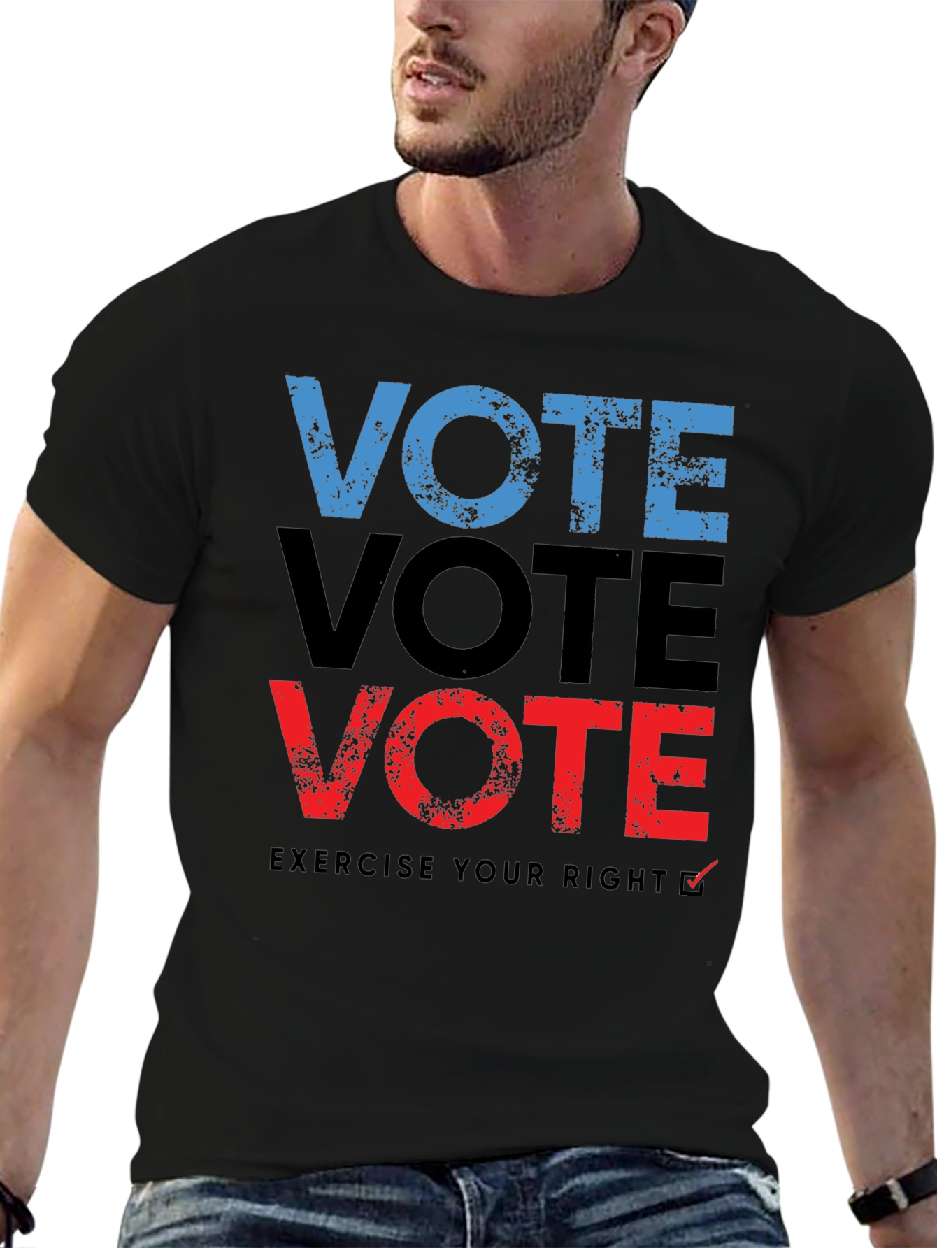 Vote T-Shirt: Exercise Your Right - Black