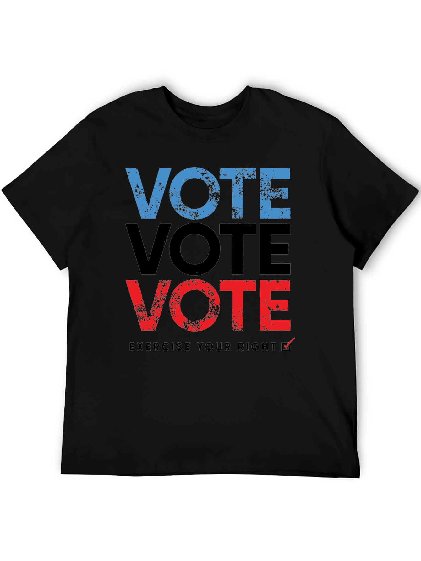 Vote T-Shirt: Exercise Your Right - Black