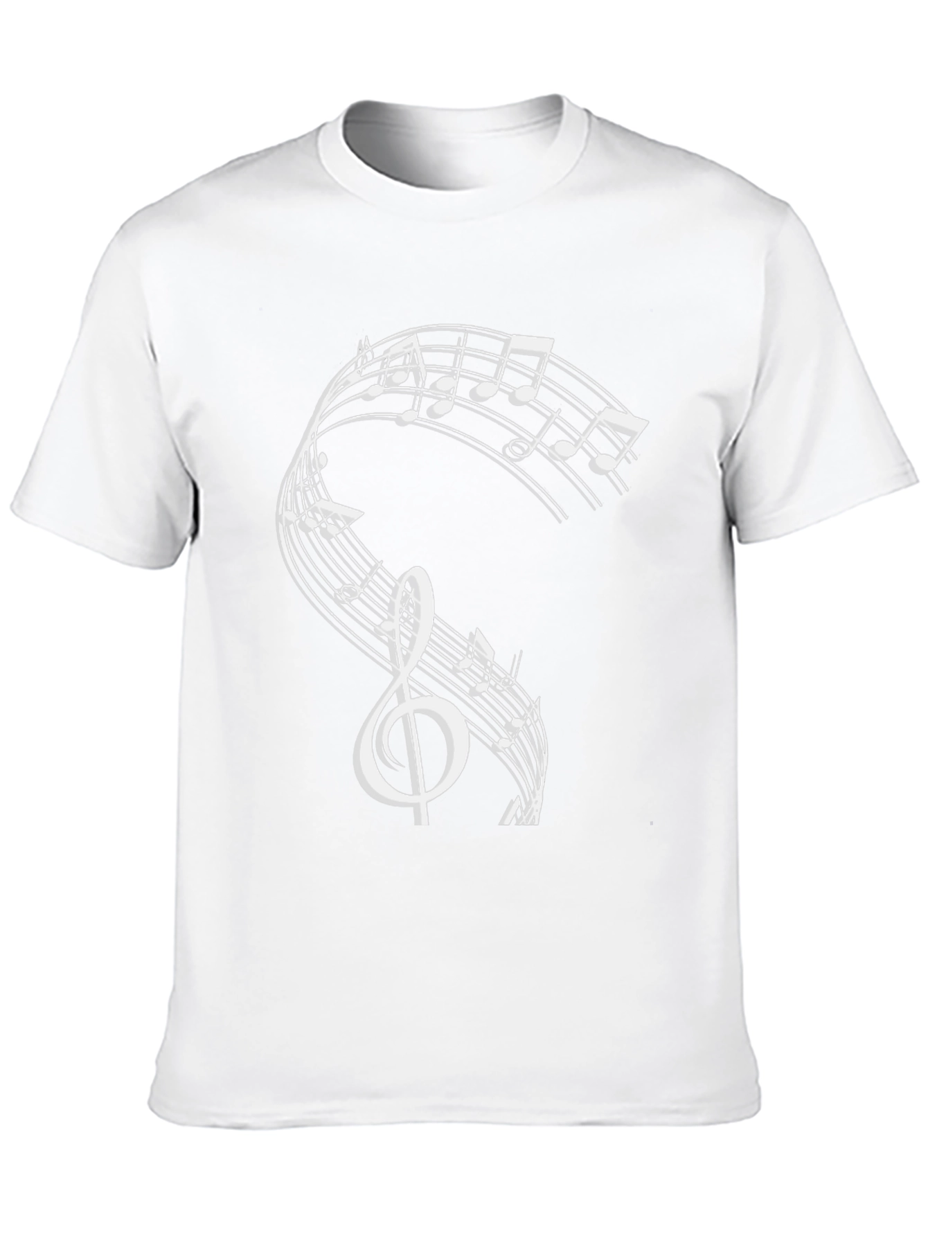 Musical Notes Graphic Tee - Black T-Shirt
