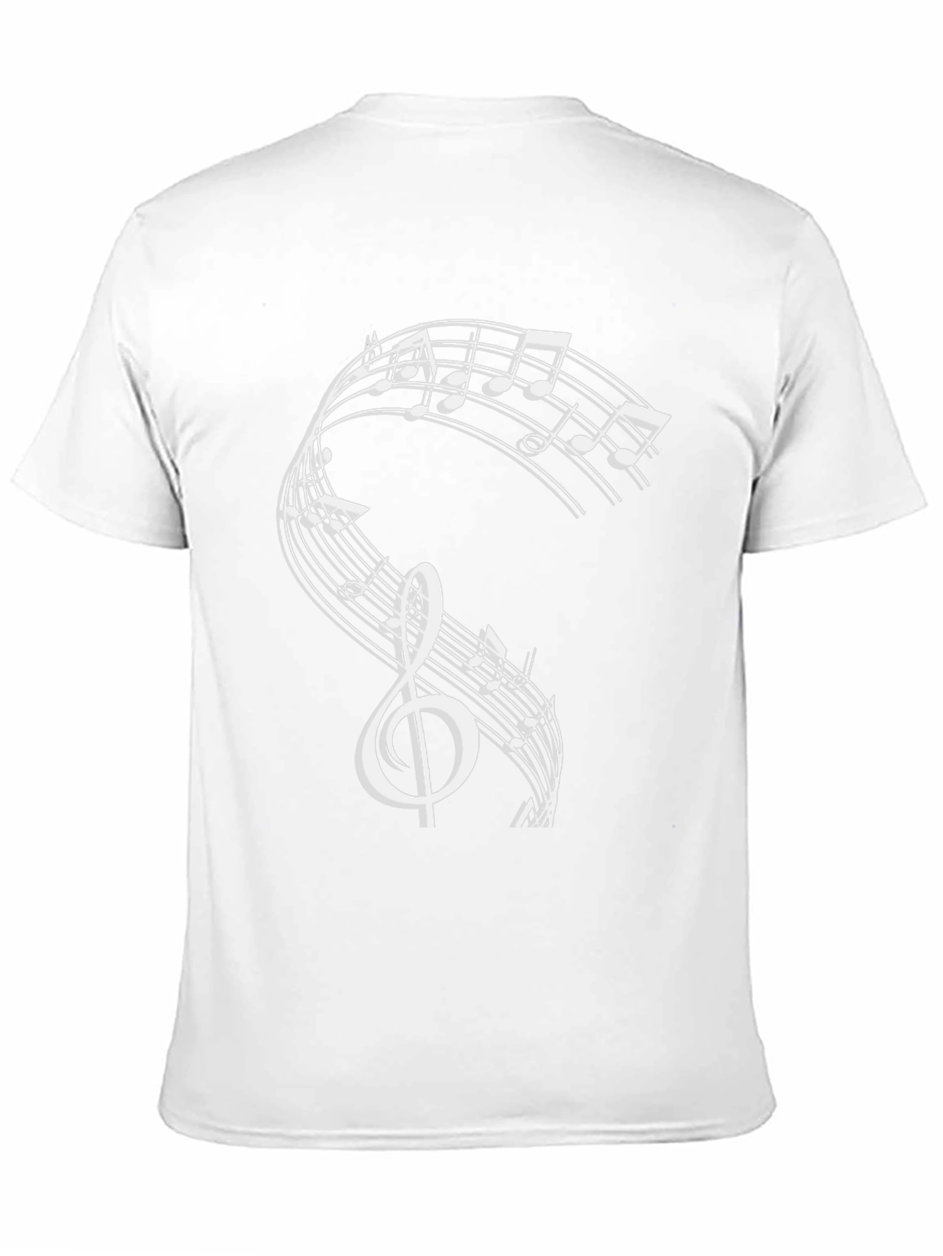 Musical Notes Graphic Tee - Black T-Shirt
