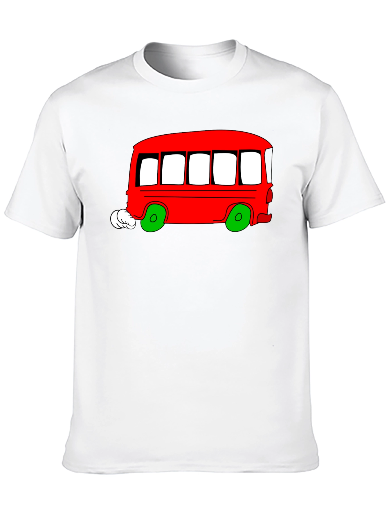 Cartoon Bus Graphic T-Shirt