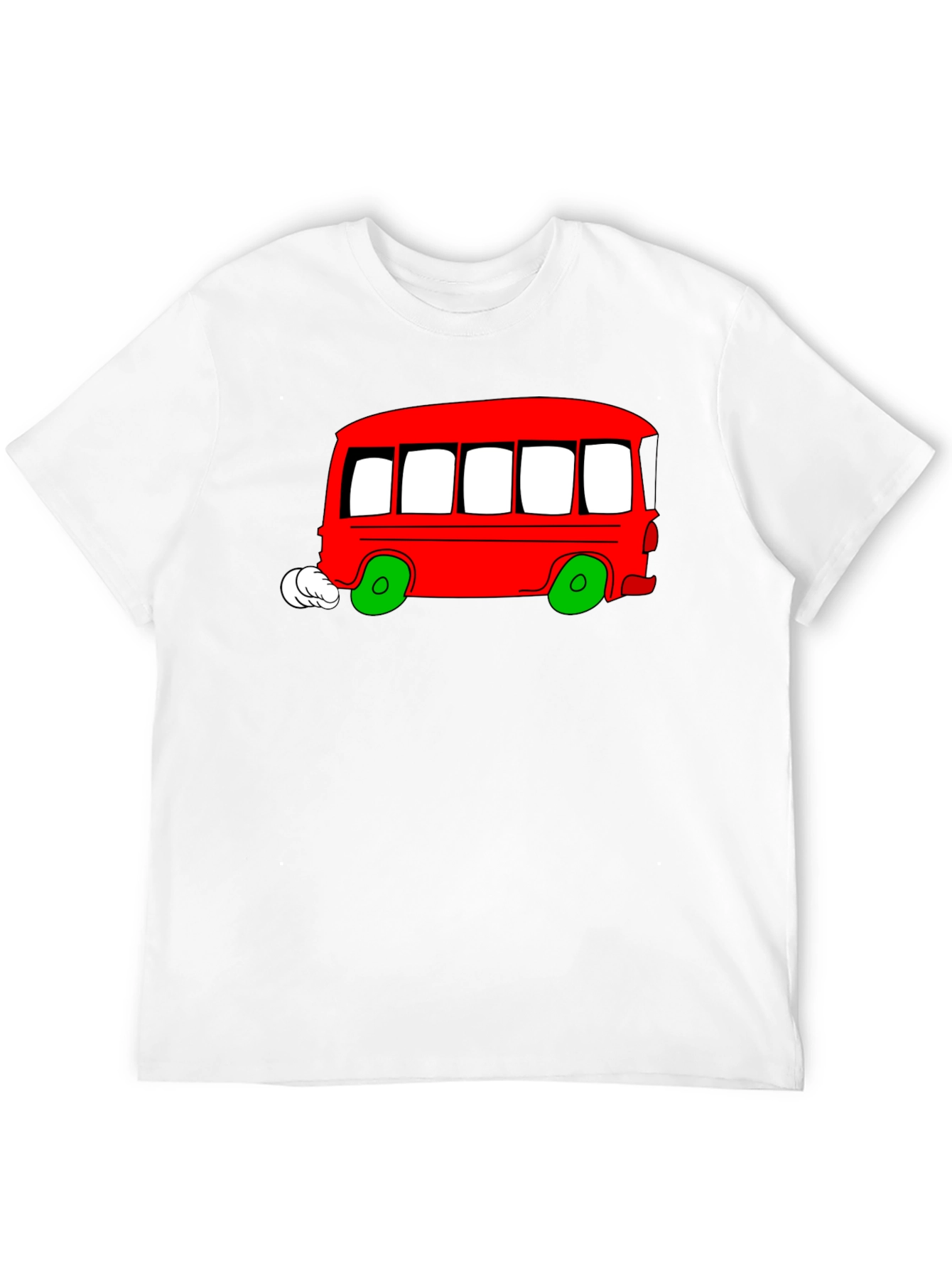 Cartoon Bus Graphic T-Shirt