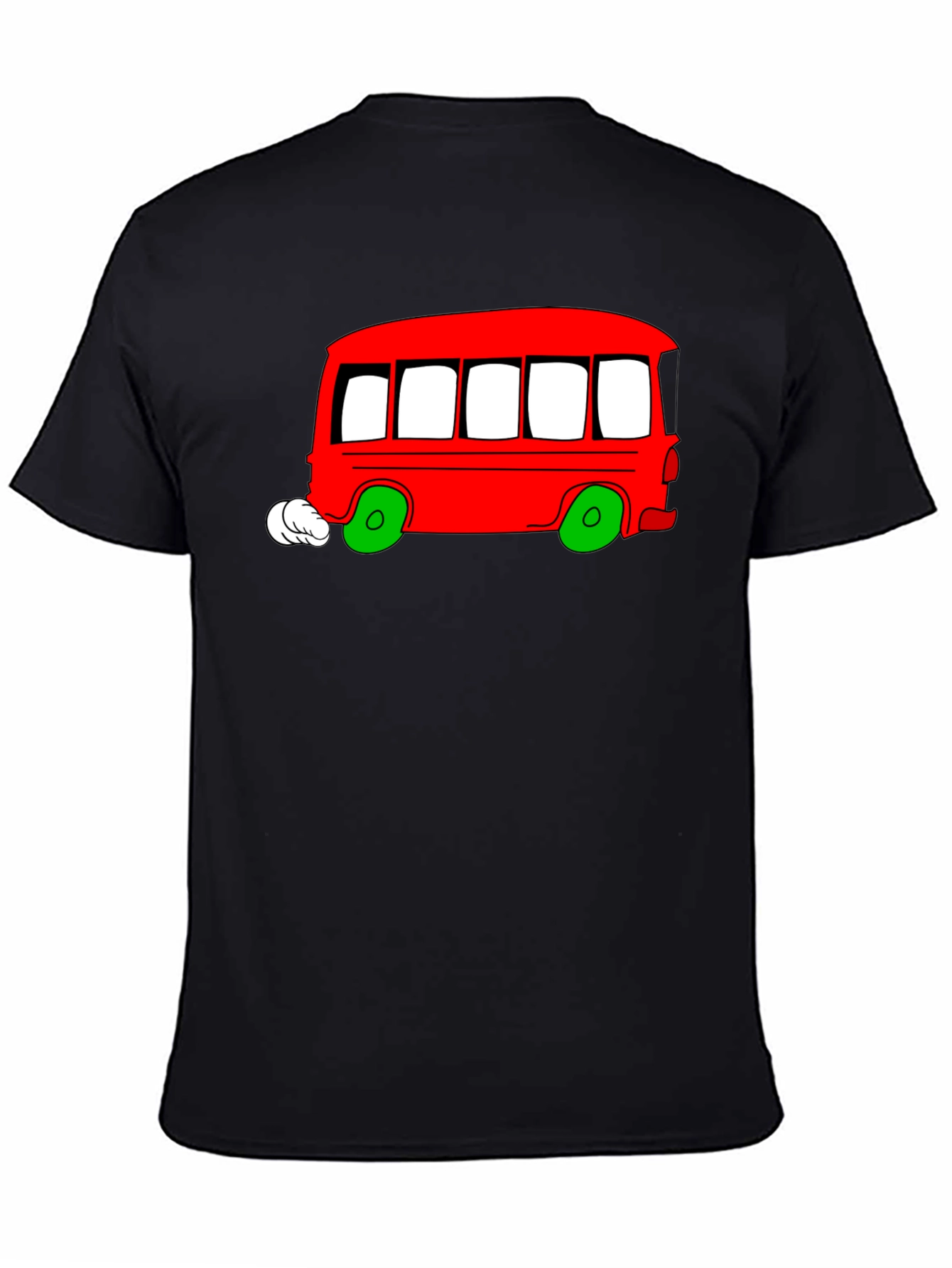 Cartoon Bus Graphic T-Shirt