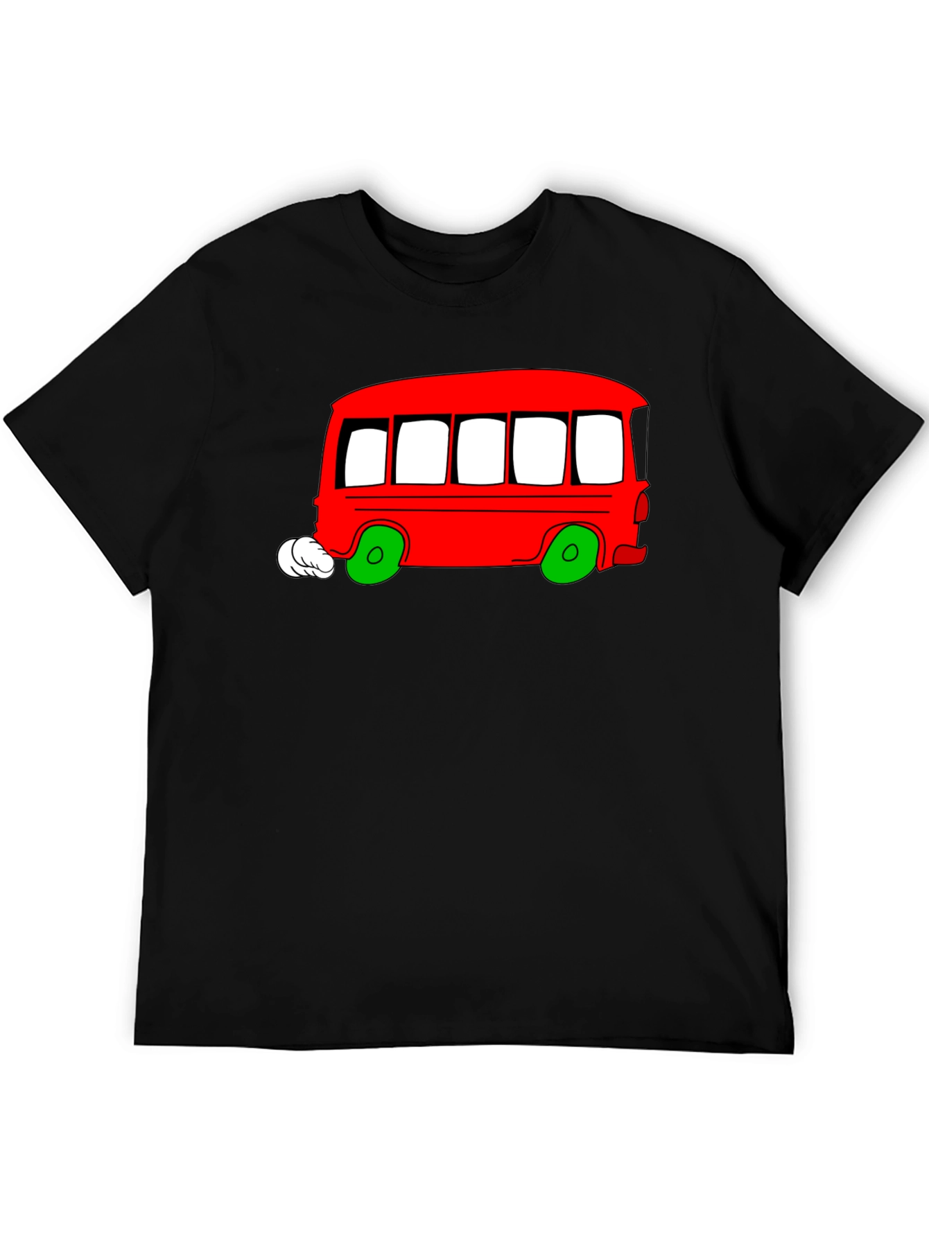 Cartoon Bus Graphic T-Shirt