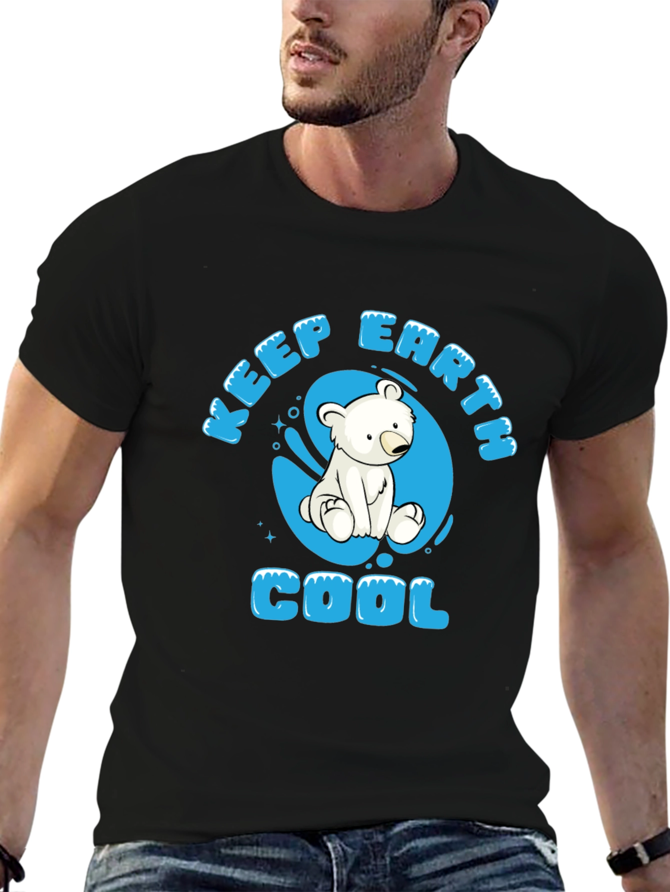 Keep Earth Cool Polar Bear Graphic Tee