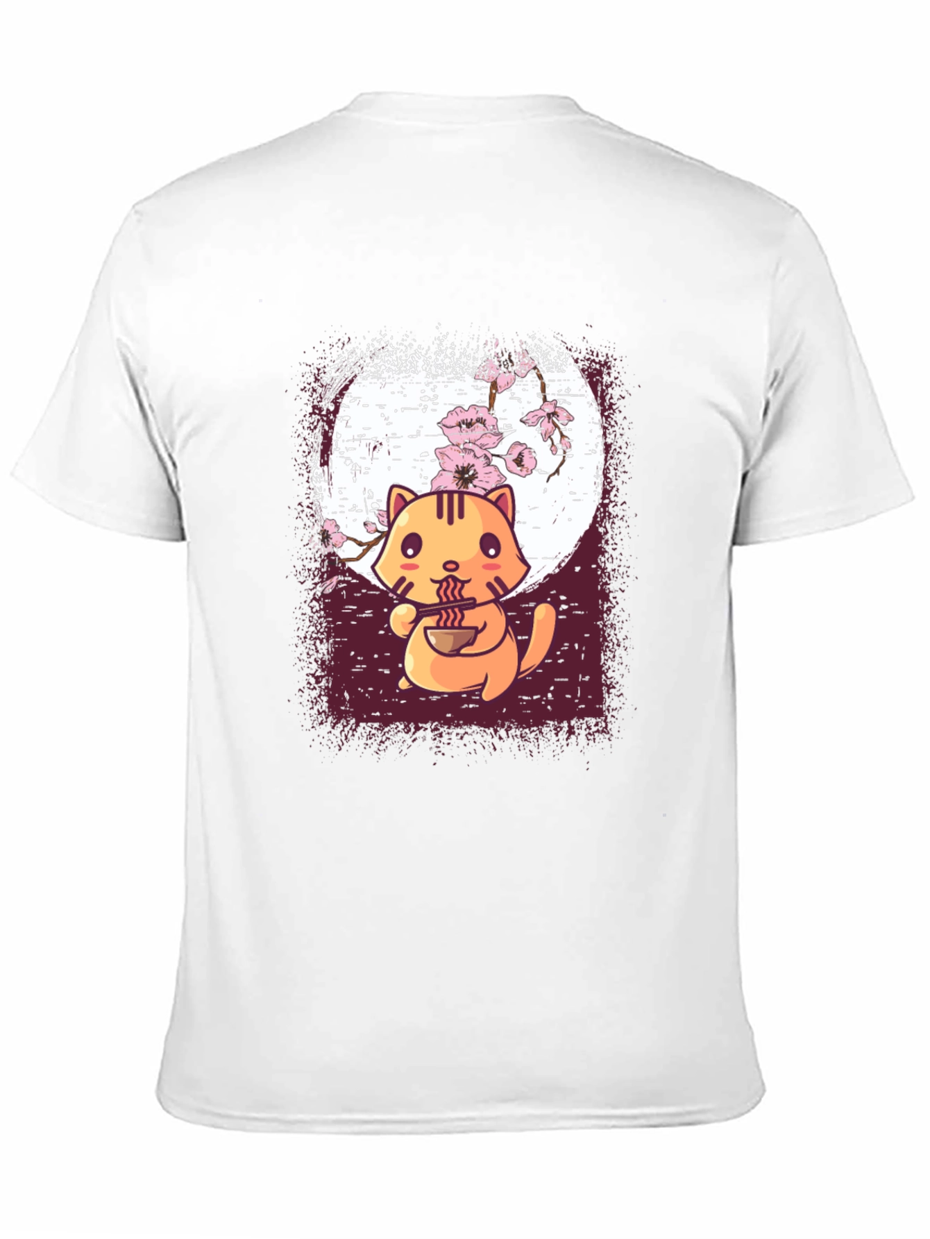 Ramen Cat Graphic Tee - Cute Anime Style