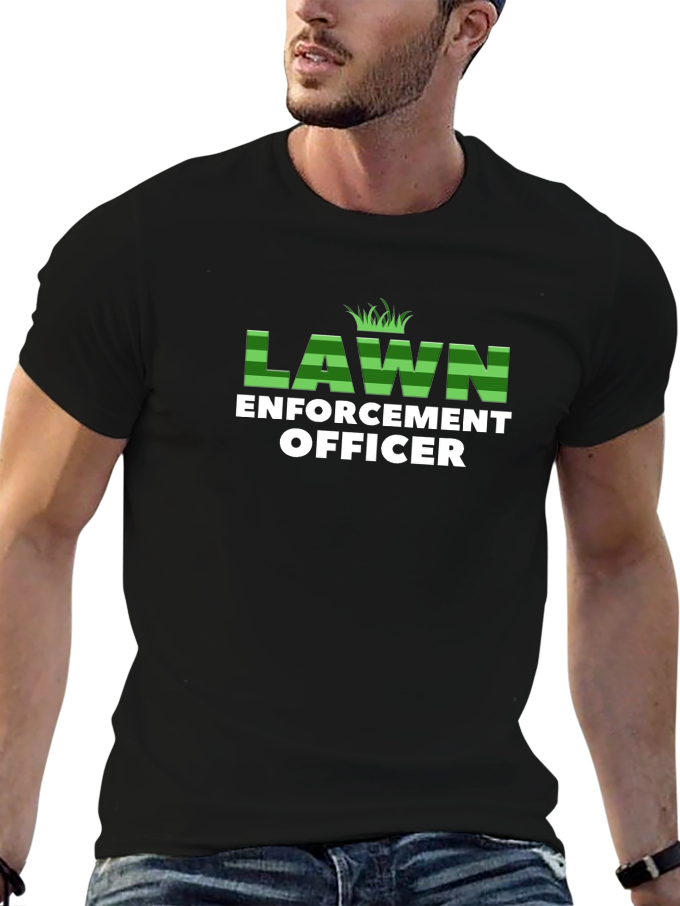 Lawn Enforcement Officer Graphic T-Shirt