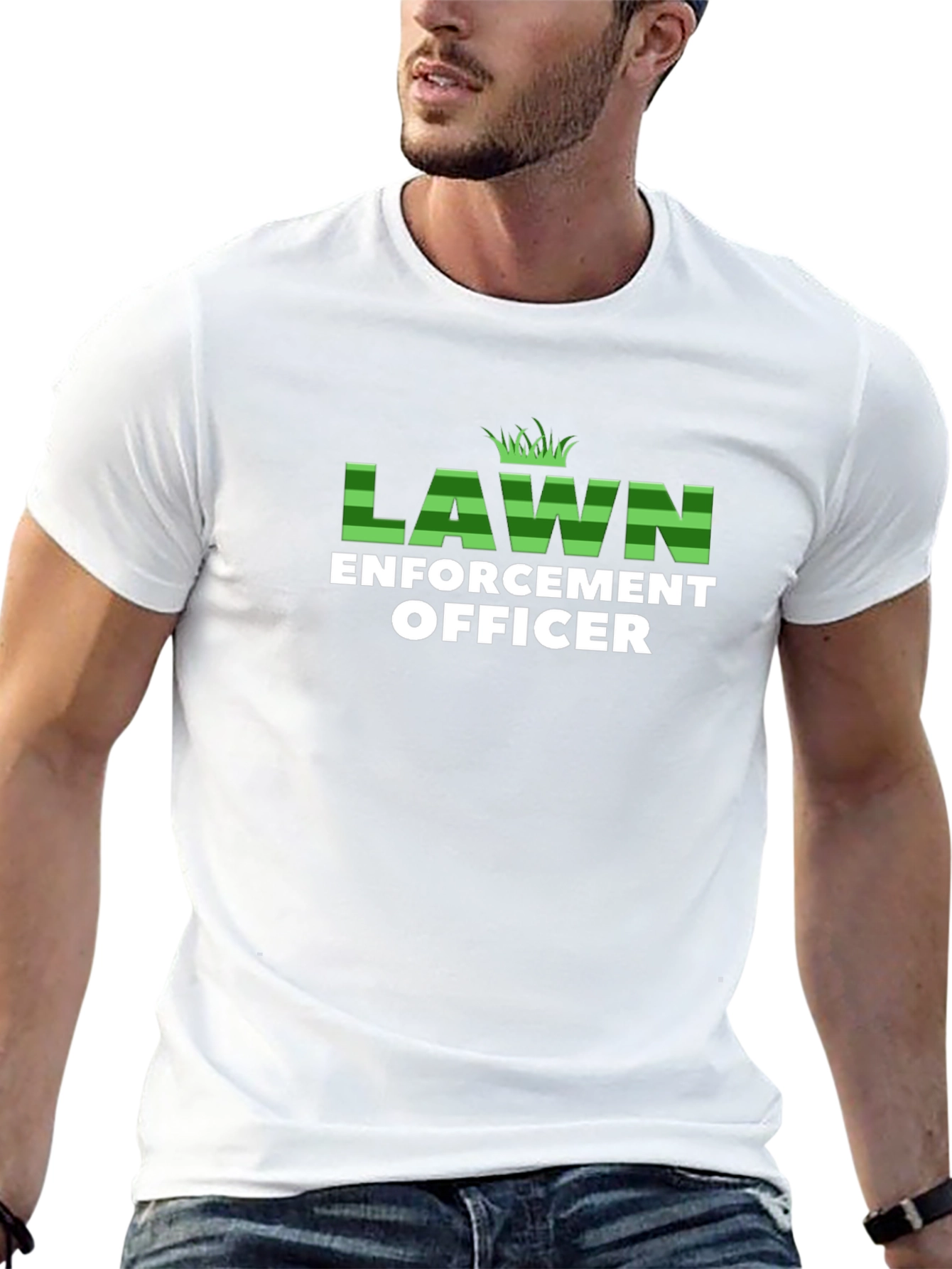Lawn Enforcement Officer Graphic T-Shirt