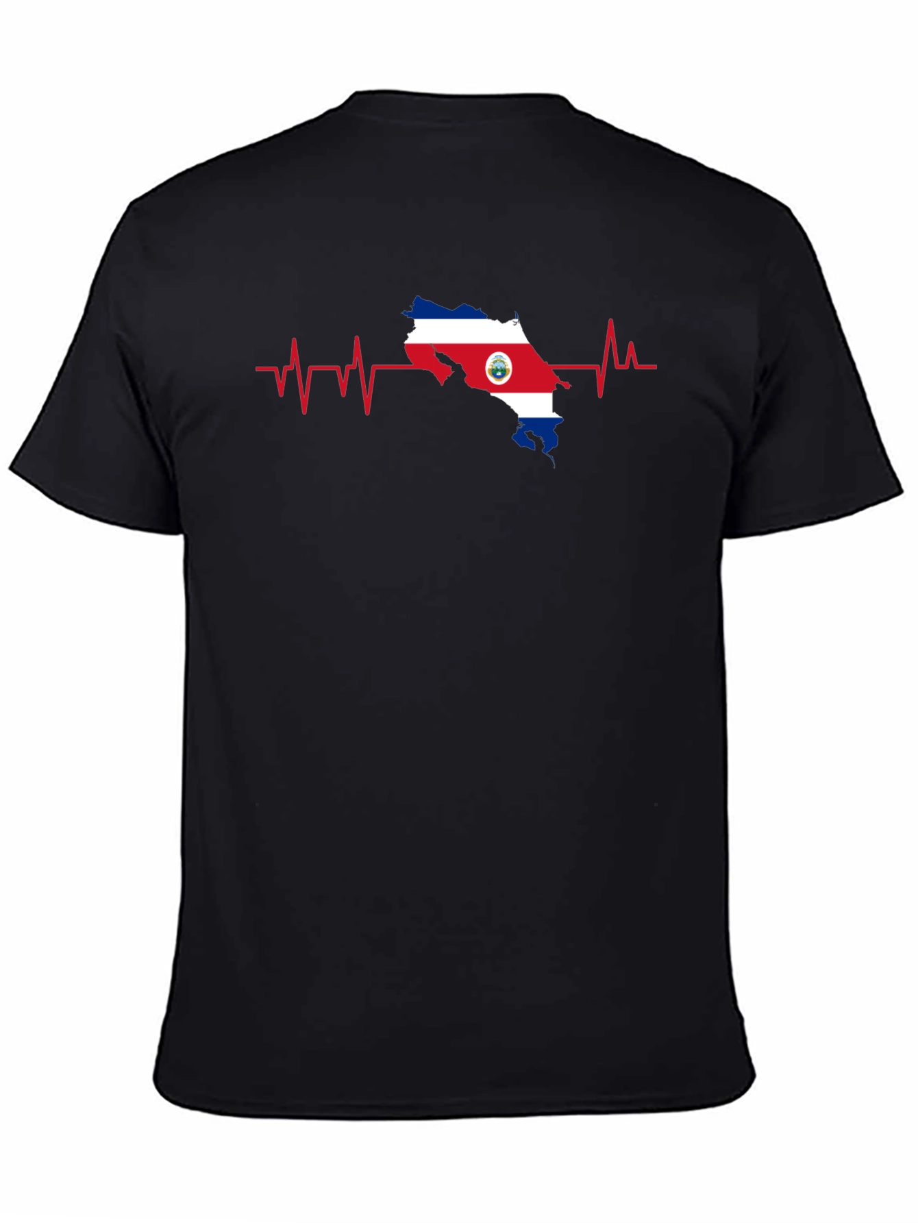 Costa Rica Heartbeat Flag T-Shirt