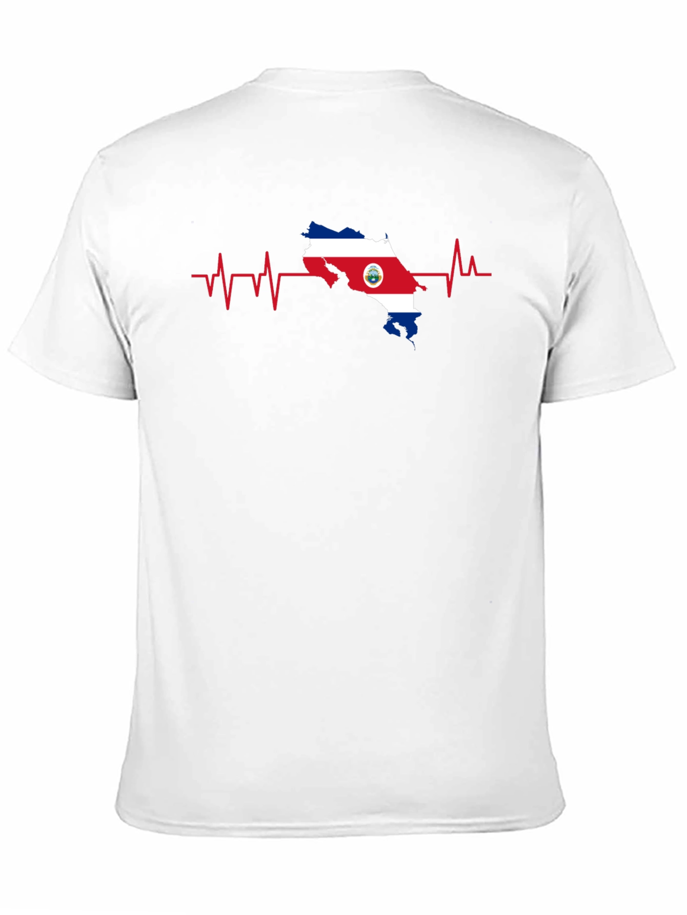 Costa Rica Heartbeat Flag T-Shirt