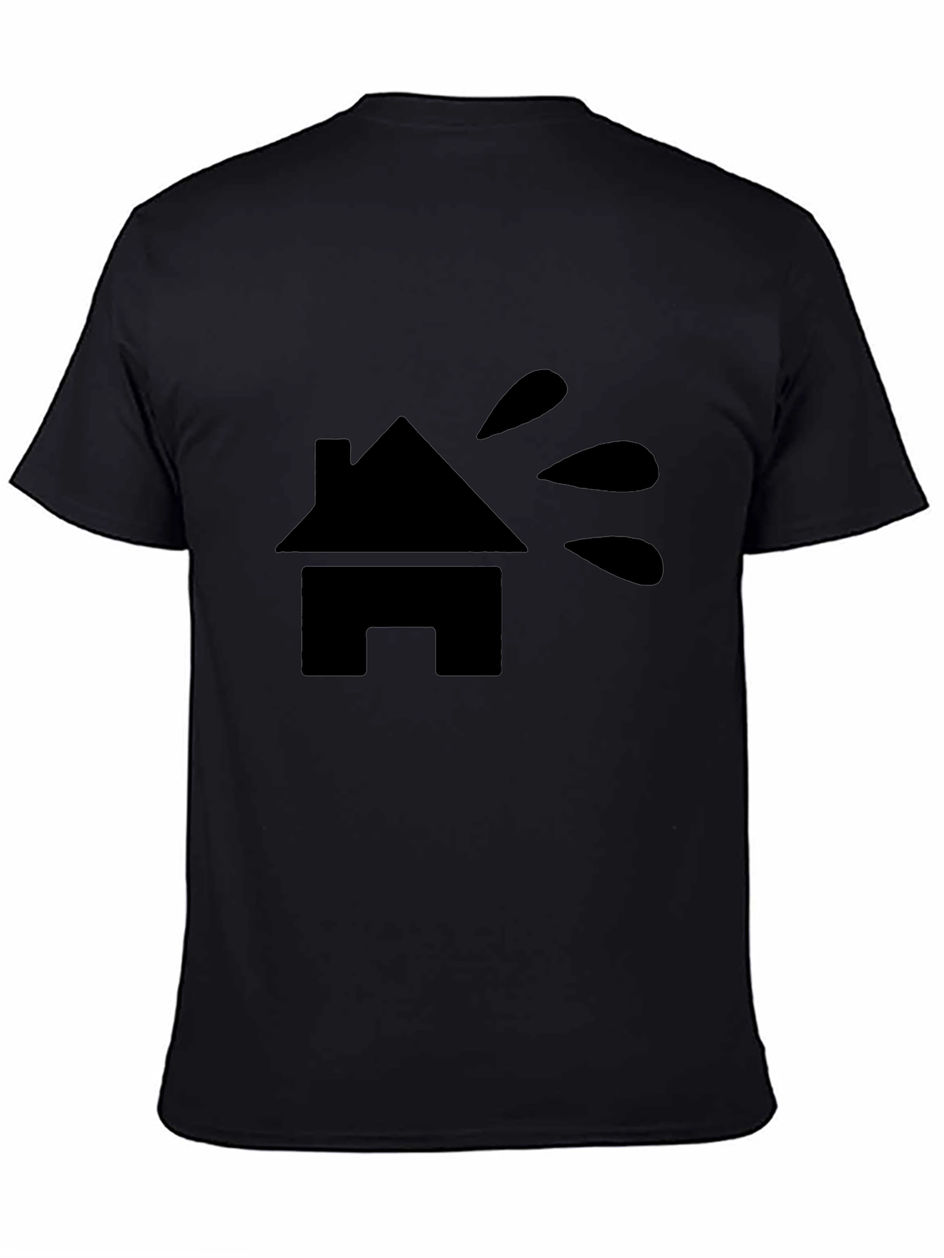 Modern House Graphic T-Shirt - Black