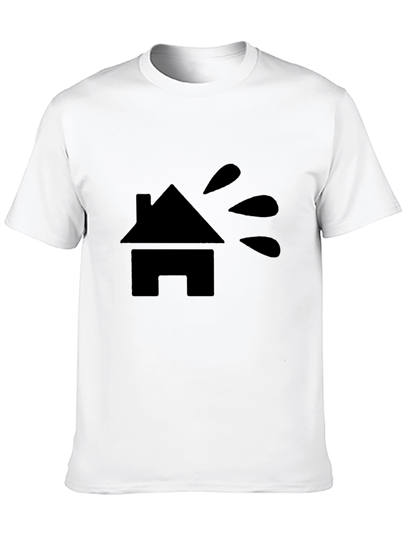 Modern House Graphic T-Shirt - Black